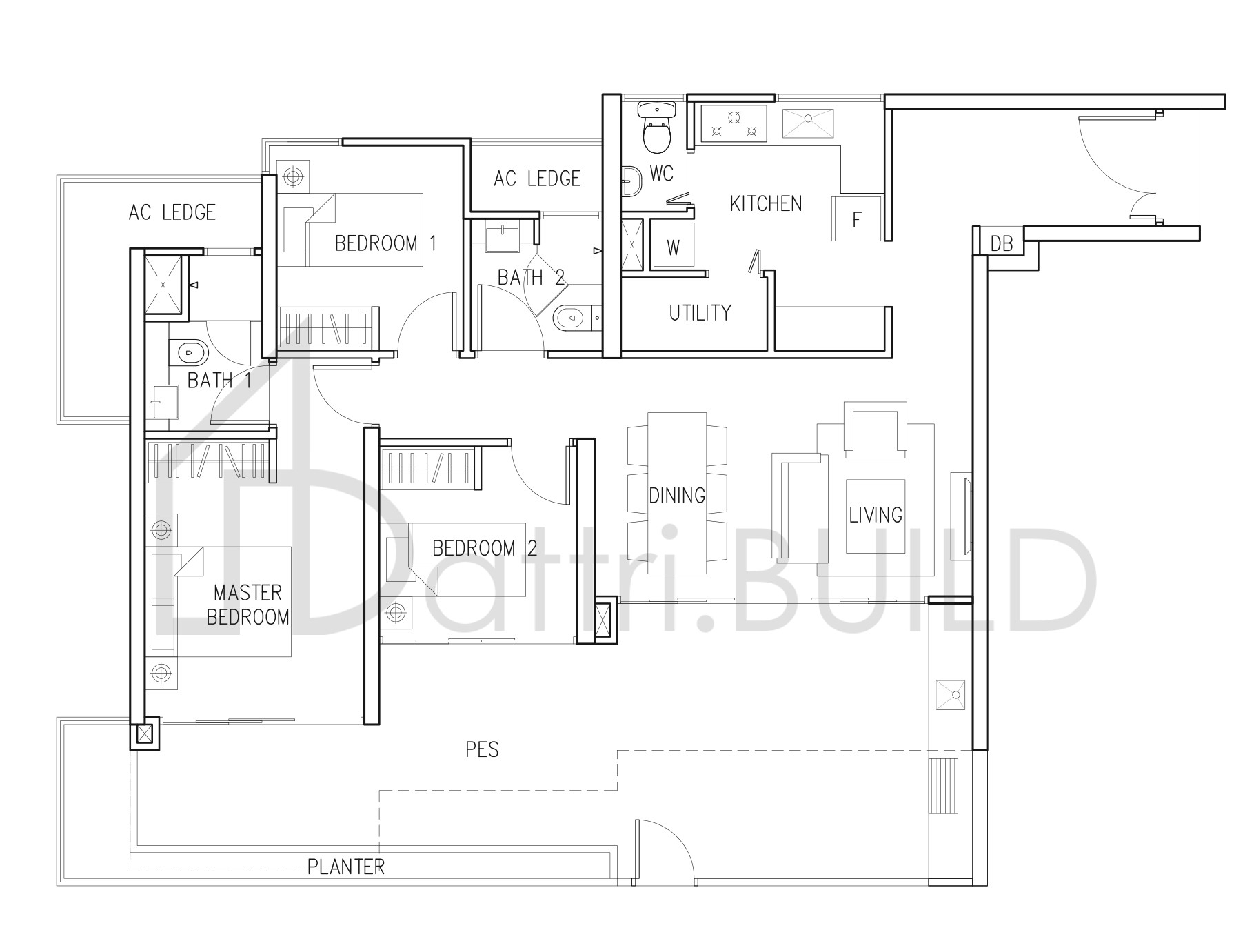 EIGHT RIVERSUITES D2e PES1 floorplan (watermarked)
