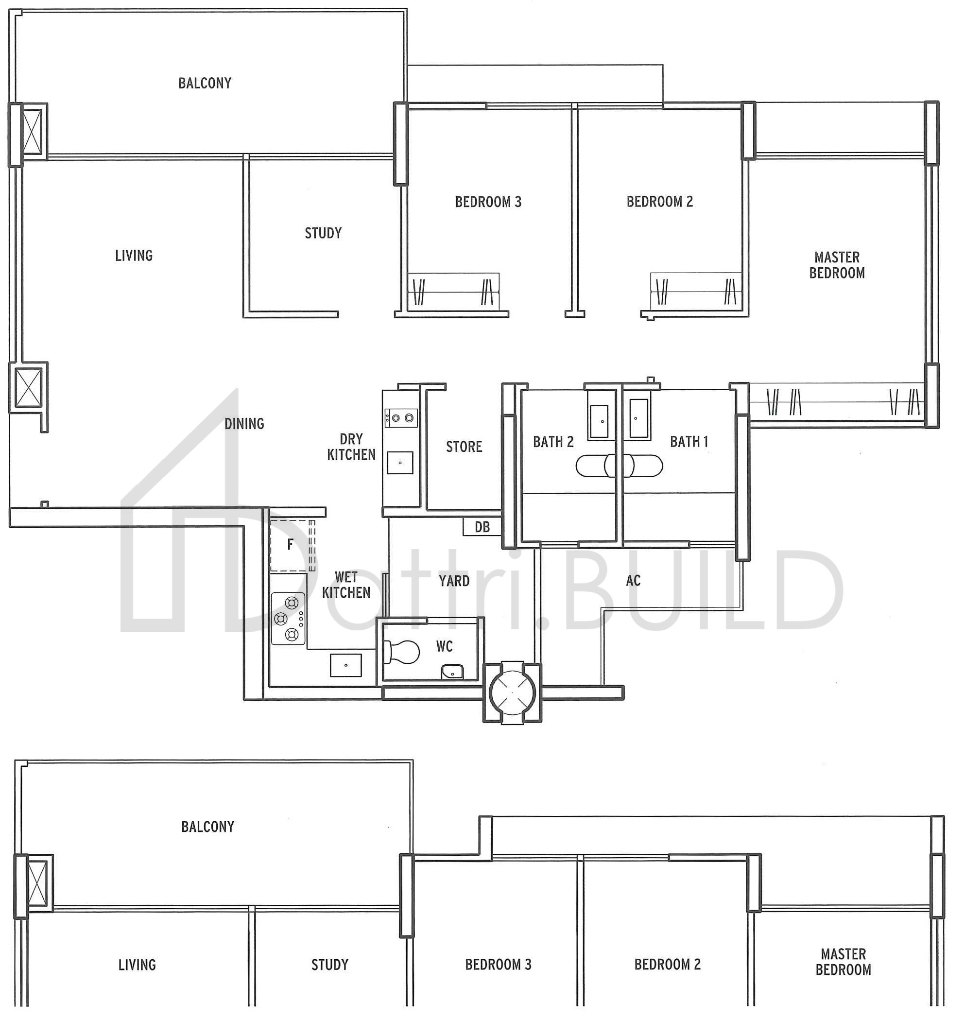 TREASURE CREST B3a floorplan (watermarked)