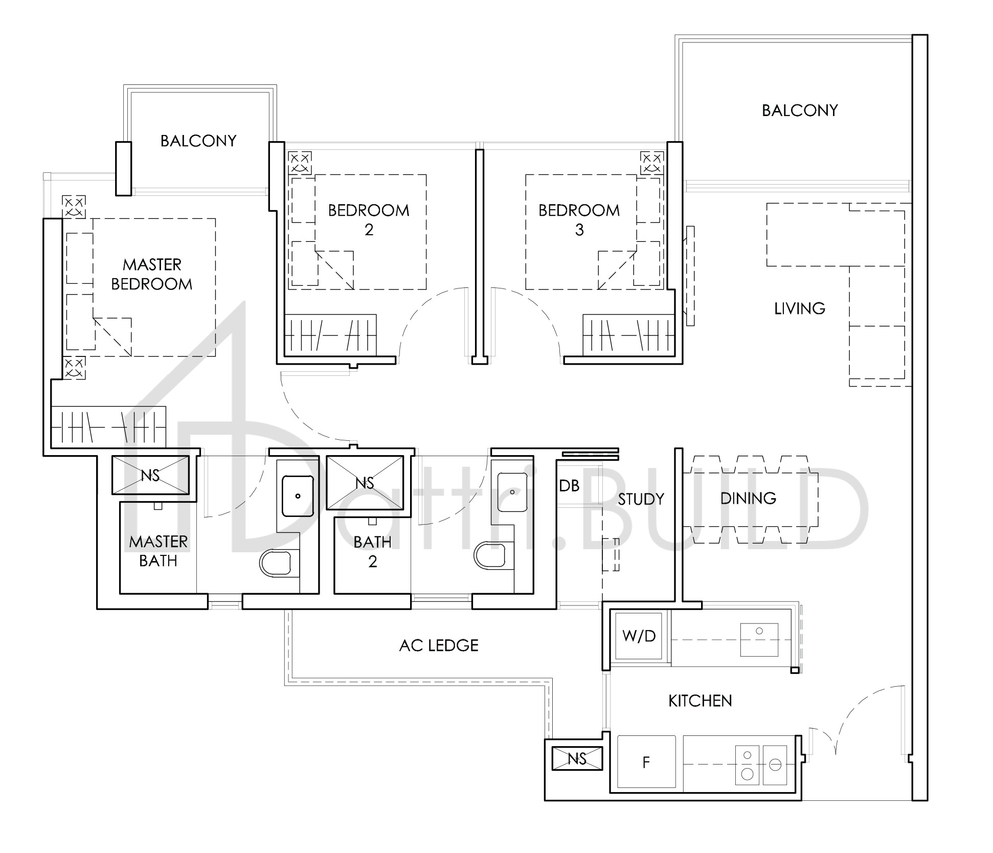 MONT BOTANIK RESIDENCE B1 floorplan (watermarked)
