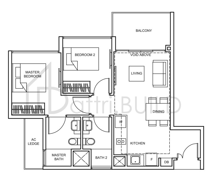 THE GLADES B9-L floorplan (watermarked)