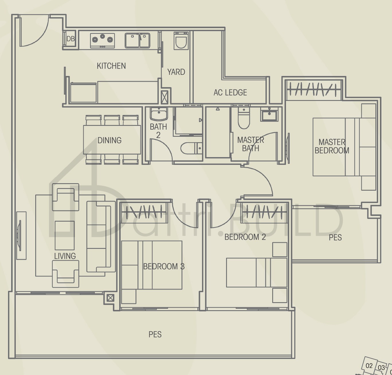 VACANZA @ EAST C3-G floorplan (watermarked)