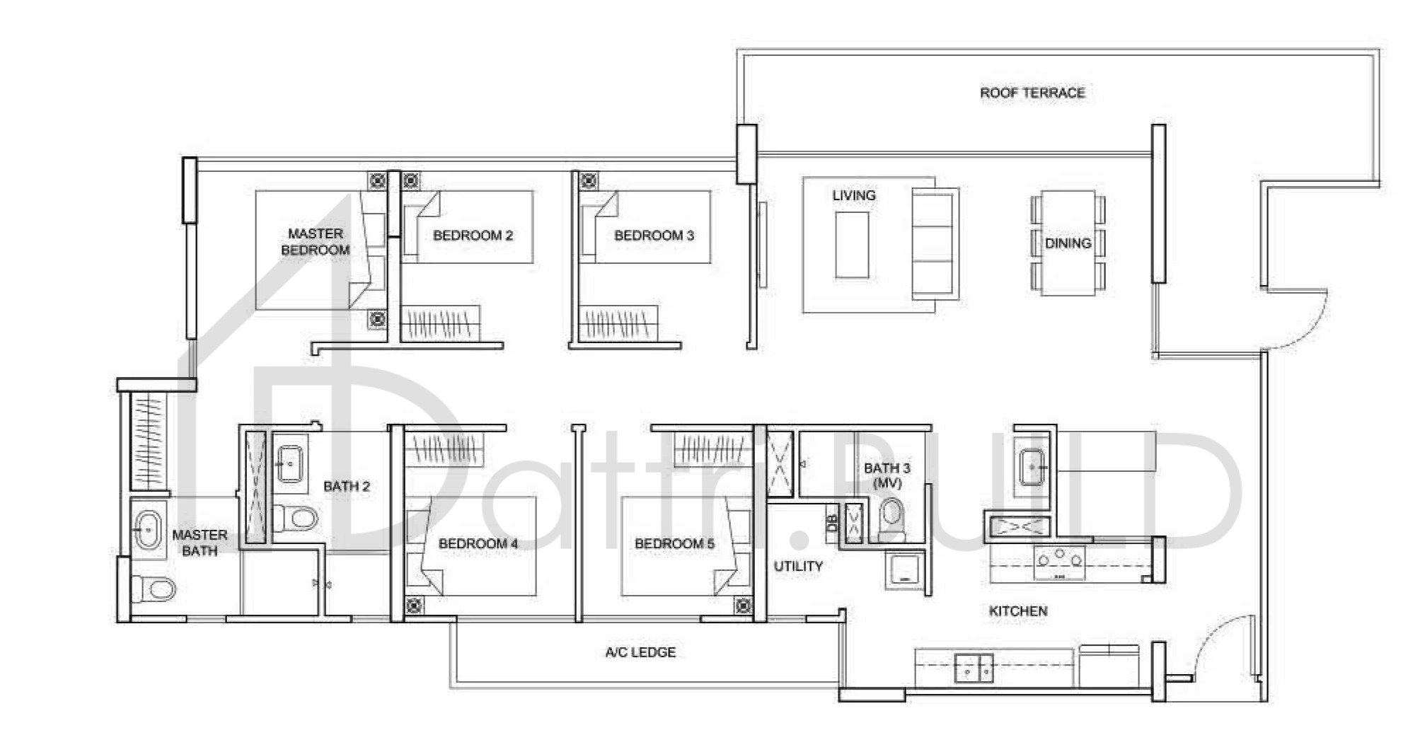 THE SANTORINI PH4 floorplan (watermarked)