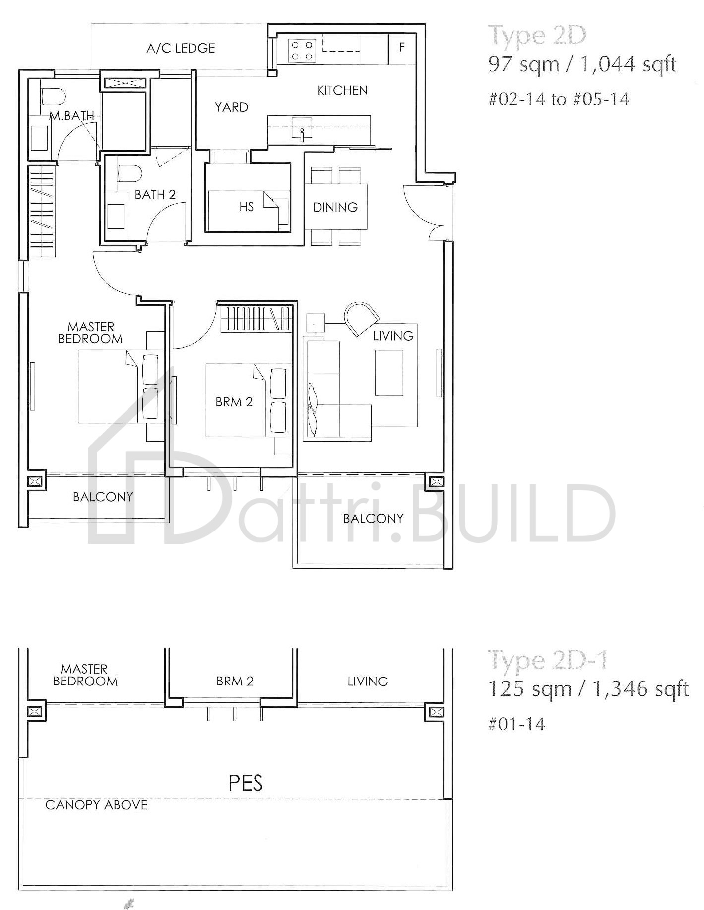 THE GLYNDEBOURNE 2D-1 floorplan (watermarked)