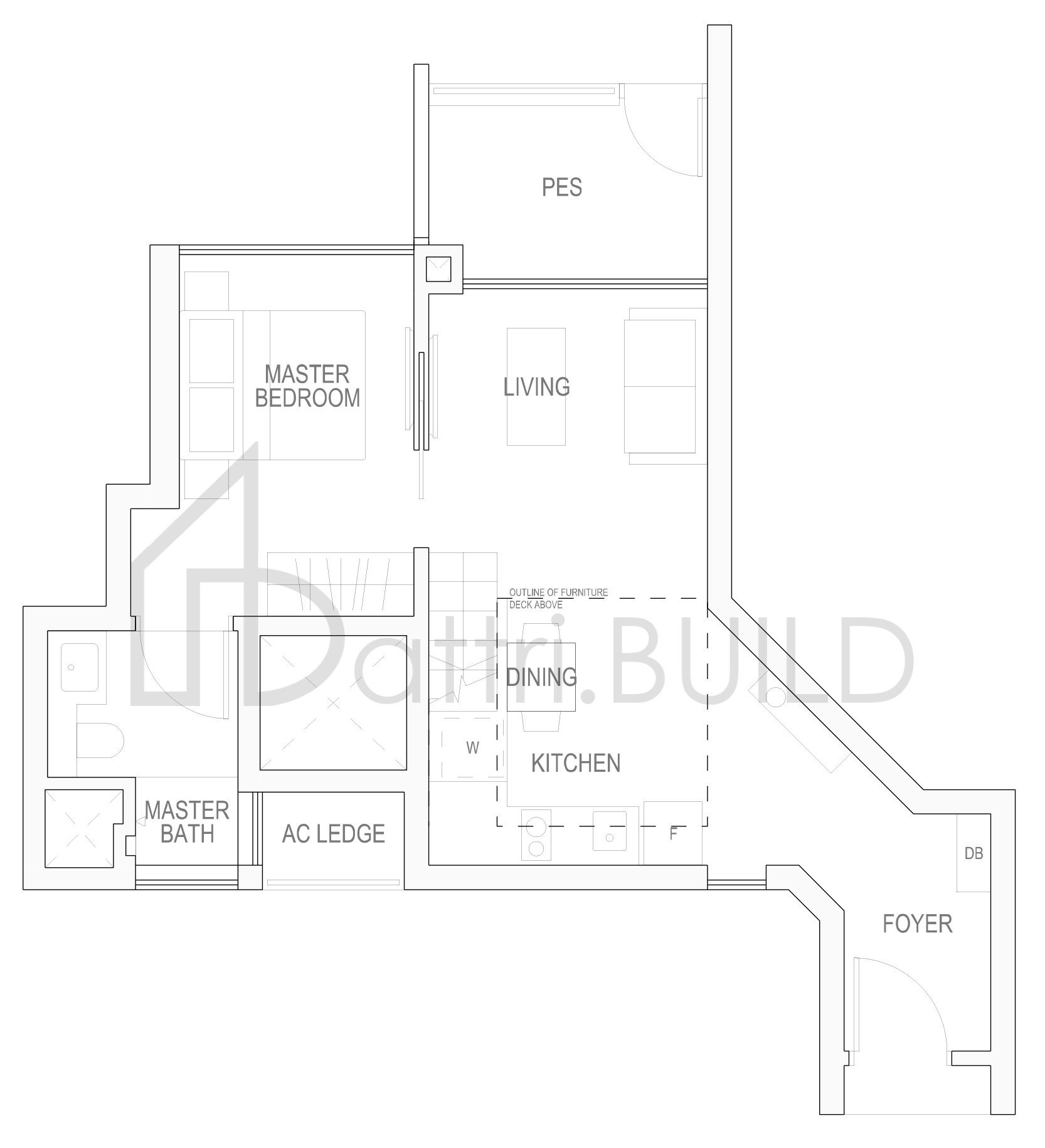 RIVERBANK @ FERNVALE AdG Loft floorplan (watermarked)
