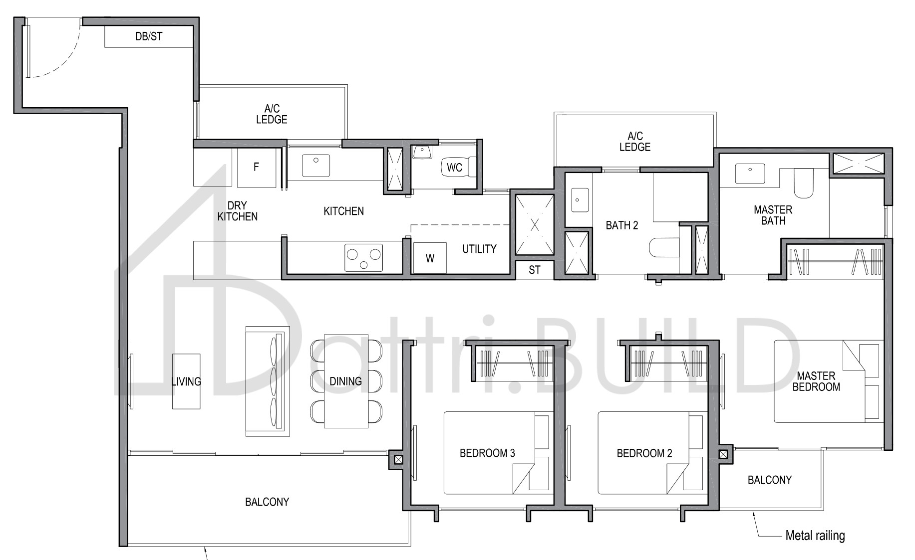 PARK COLONIAL 3D2 floorplan (watermarked)