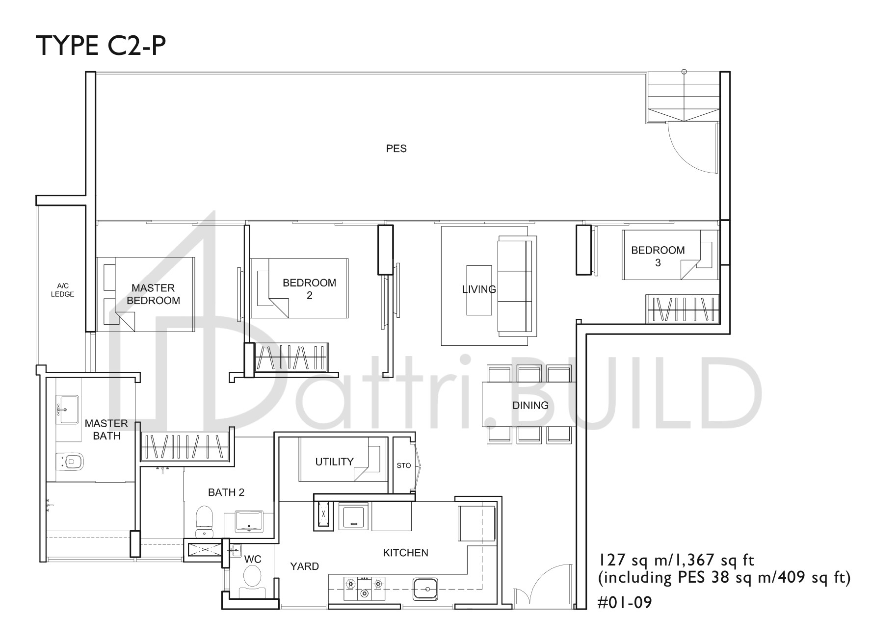 UBER 388 C2-P floorplan (watermarked)