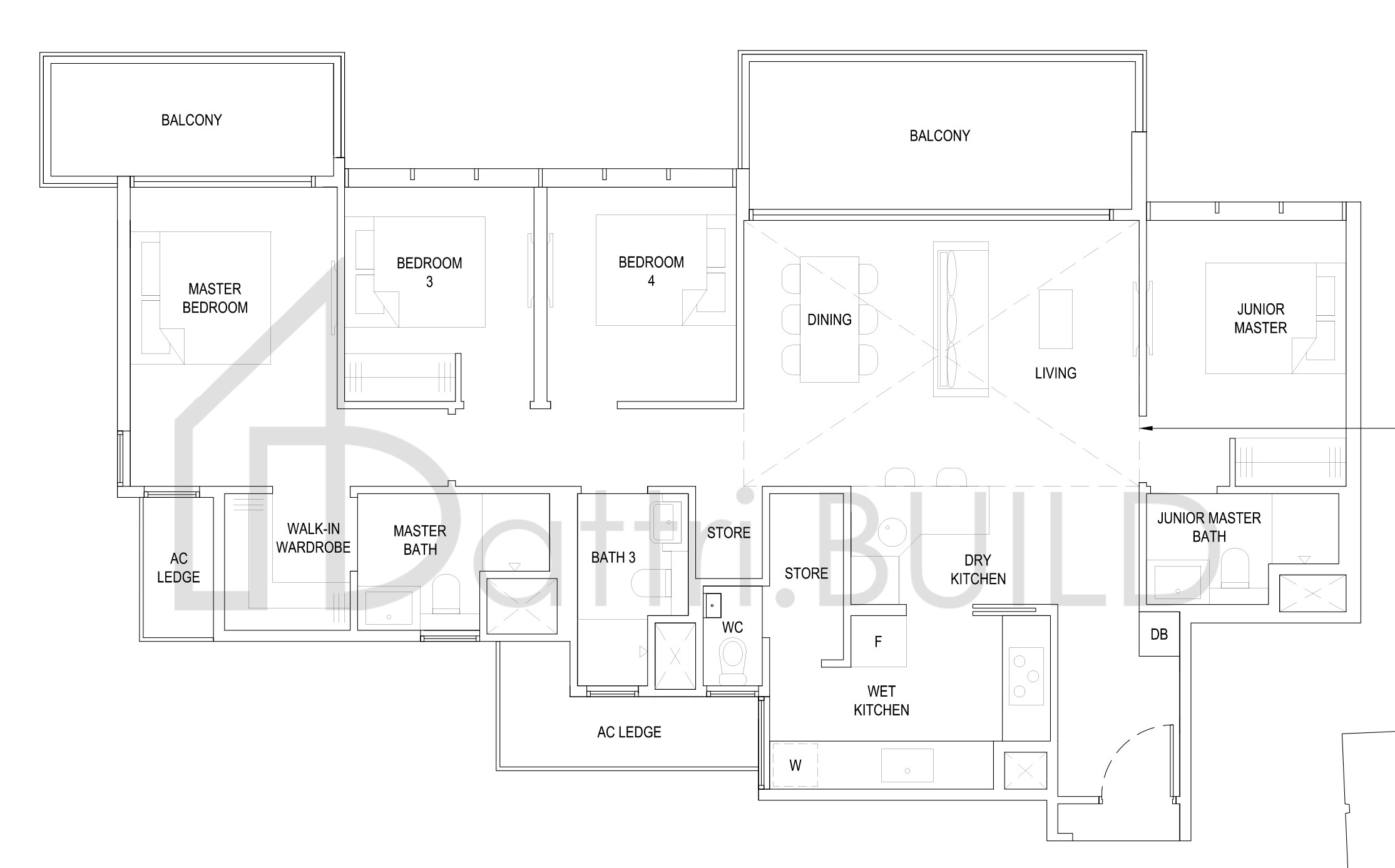 THE FLORENCE RESIDENCES 4D1a(ph) floorplan (watermarked)