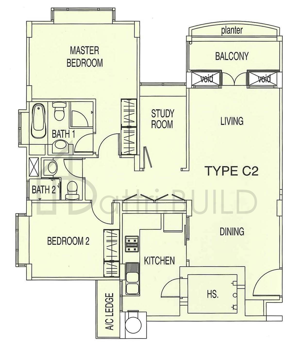 THE VINES C2 floorplan (watermarked)