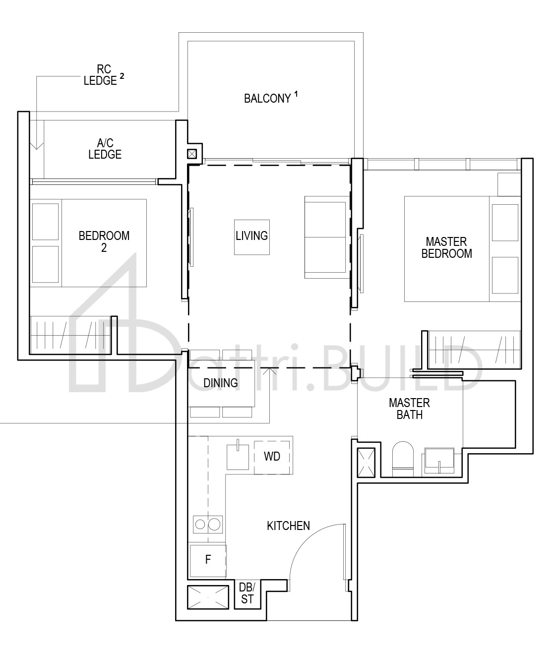 RIVERFRONT RESIDENCES B3 floorplan (watermarked)
