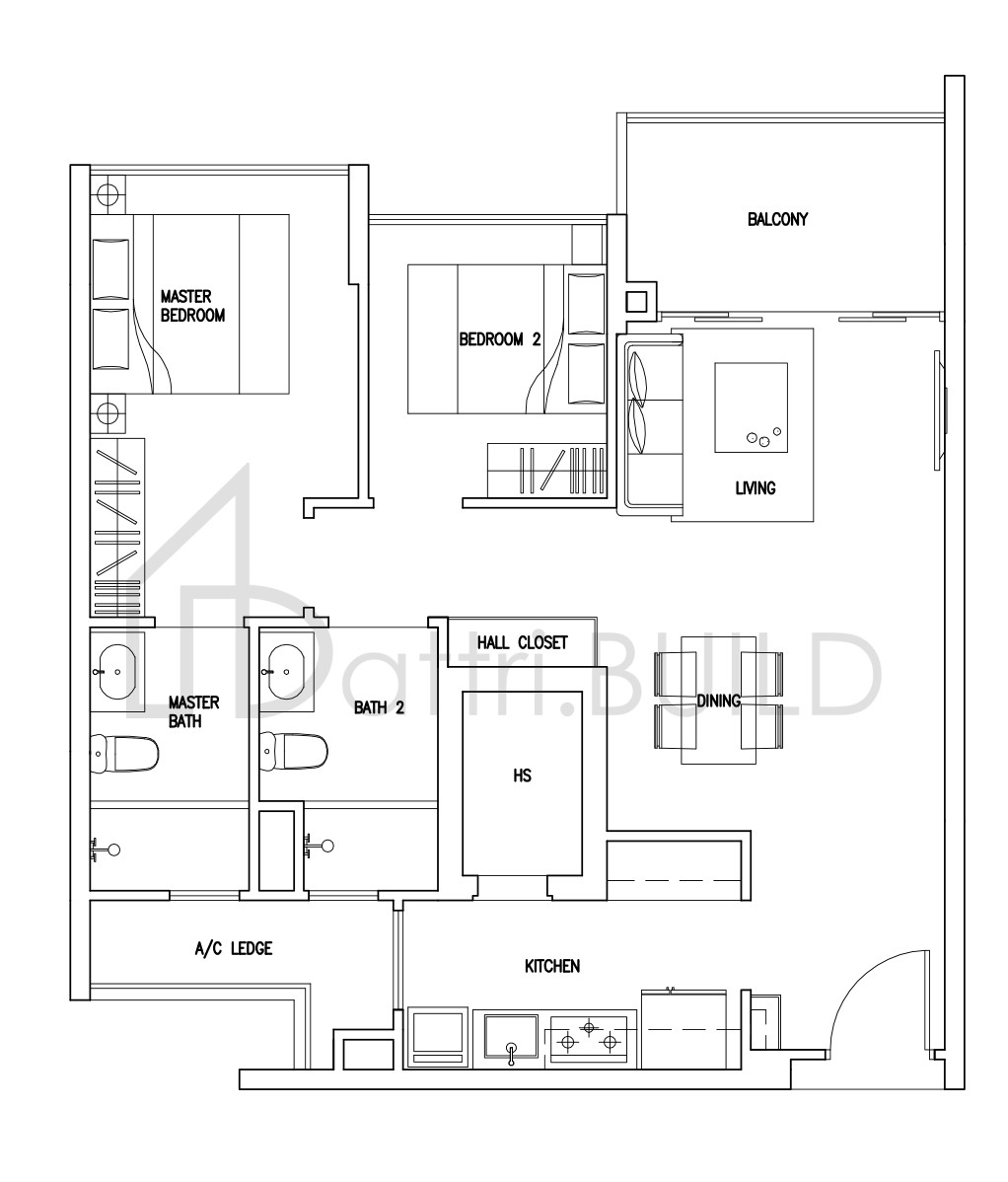 FORESTVILLE B1 floorplan (watermarked)