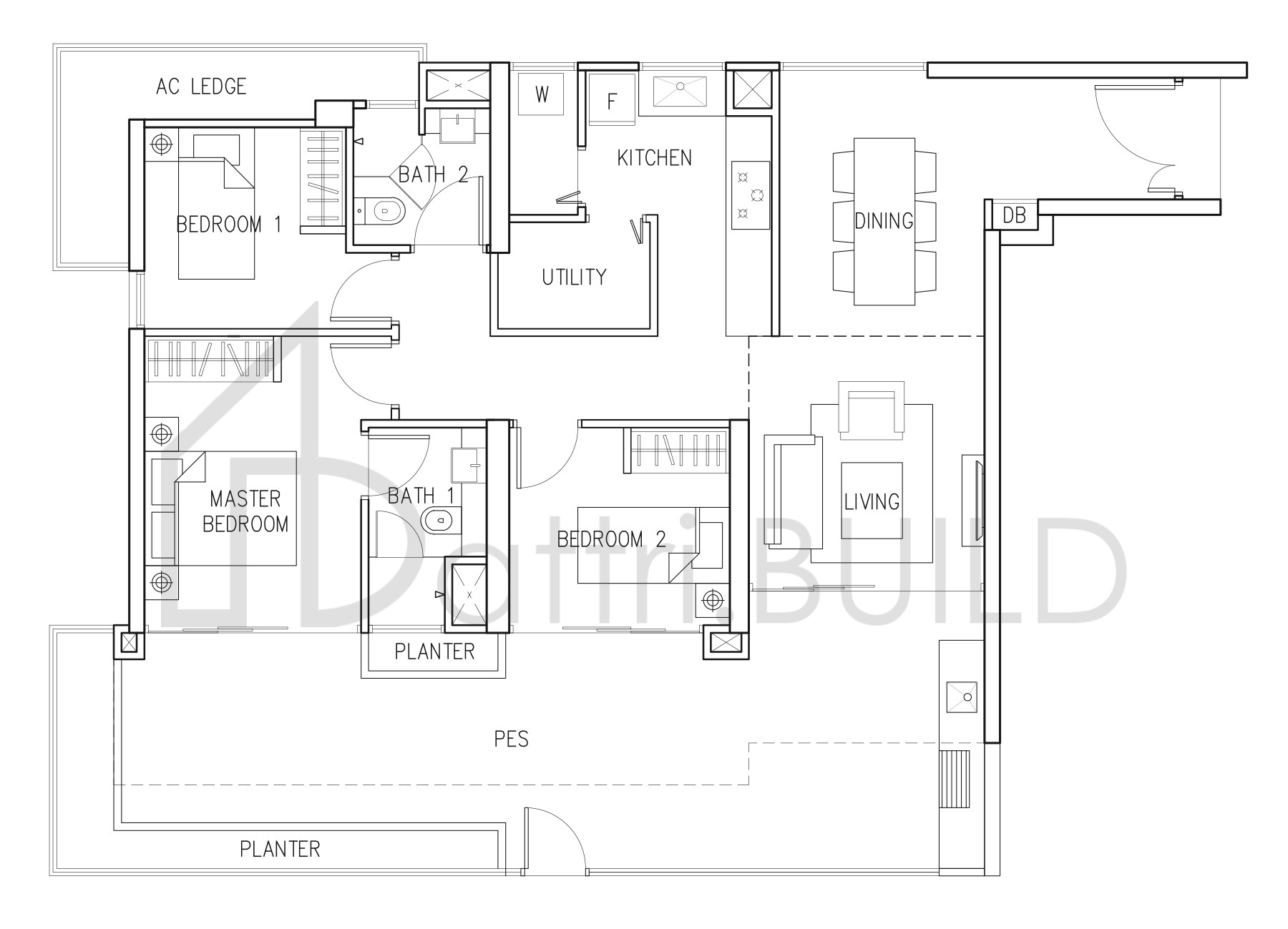 EIGHT RIVERSUITES D2a PES floorplan (watermarked)