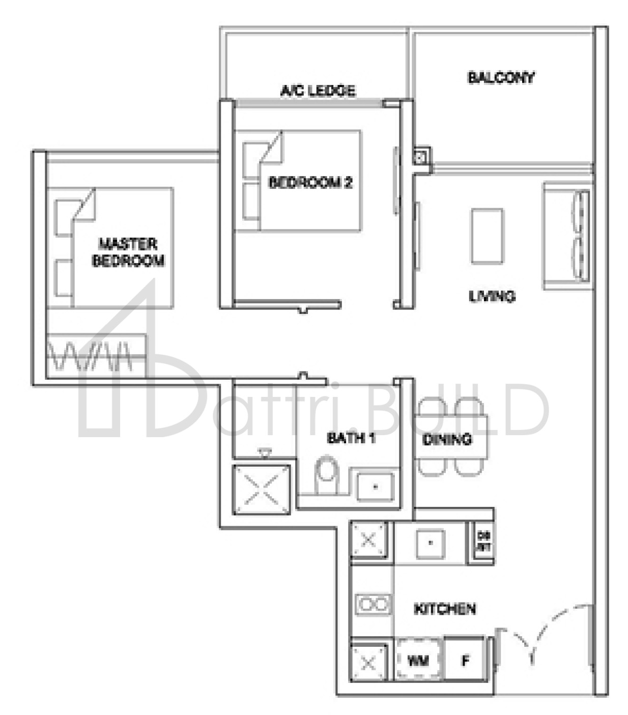 STIRLING RESIDENCES 2BR-C1 floorplan (watermarked)