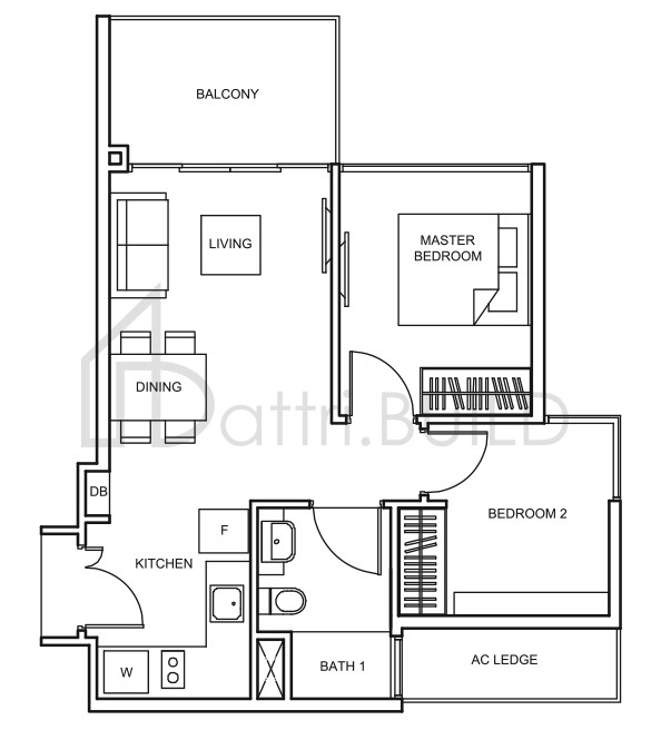 THE GLADES Bs2 floorplan (watermarked)