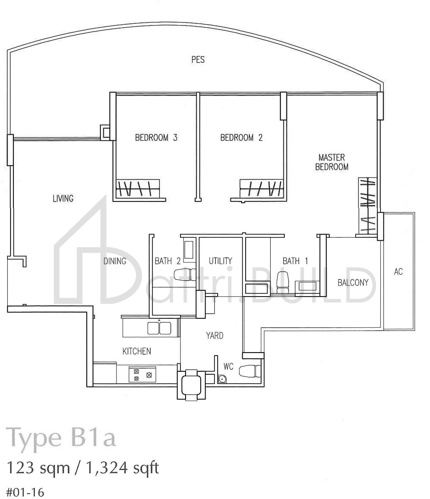 THE TAMPINES TRILLIANT B1a floorplan (watermarked)