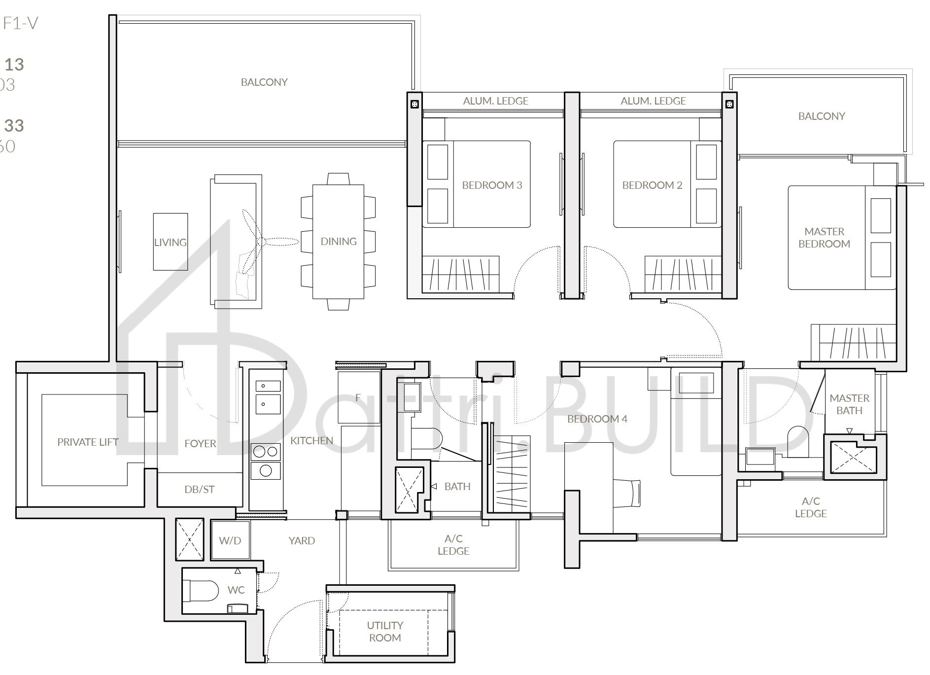 THE WOODLEIGH RESIDENCES F1-V floorplan (watermarked)