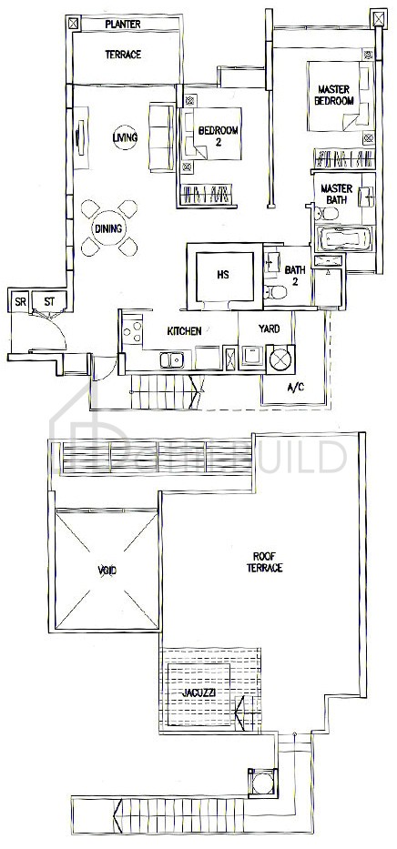 THE CALROSE TA2 floorplan (watermarked)