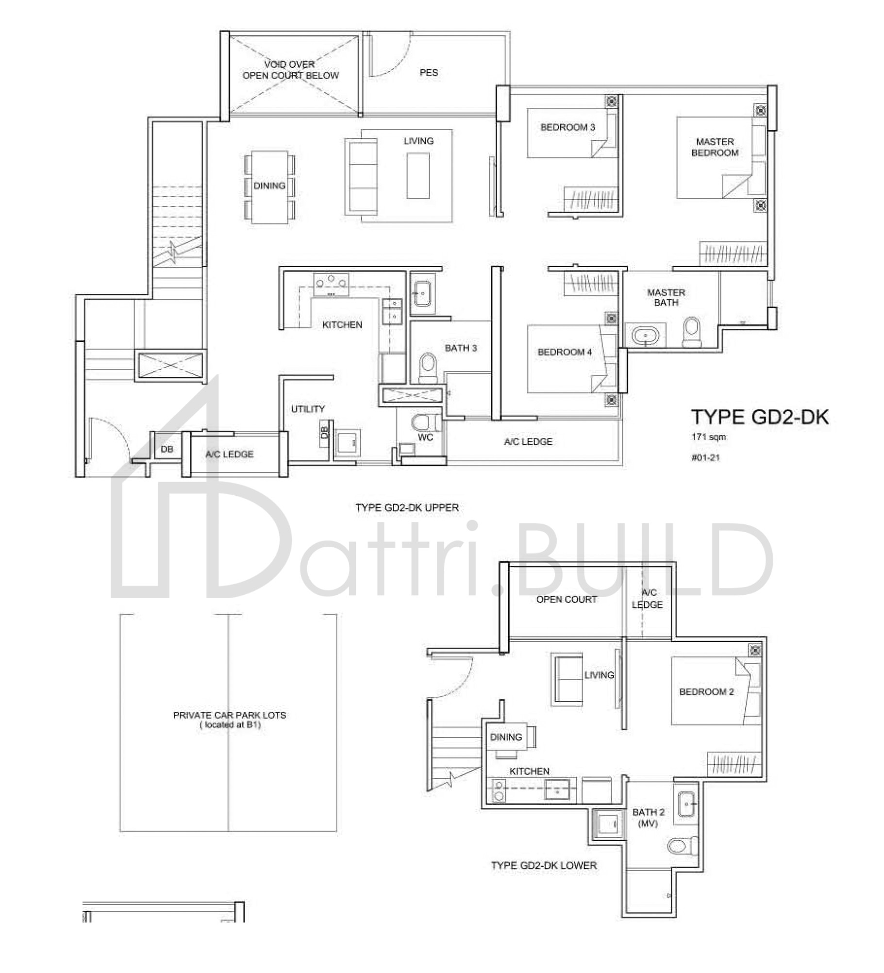 THE SANTORINI GD2-DK floorplan (watermarked)