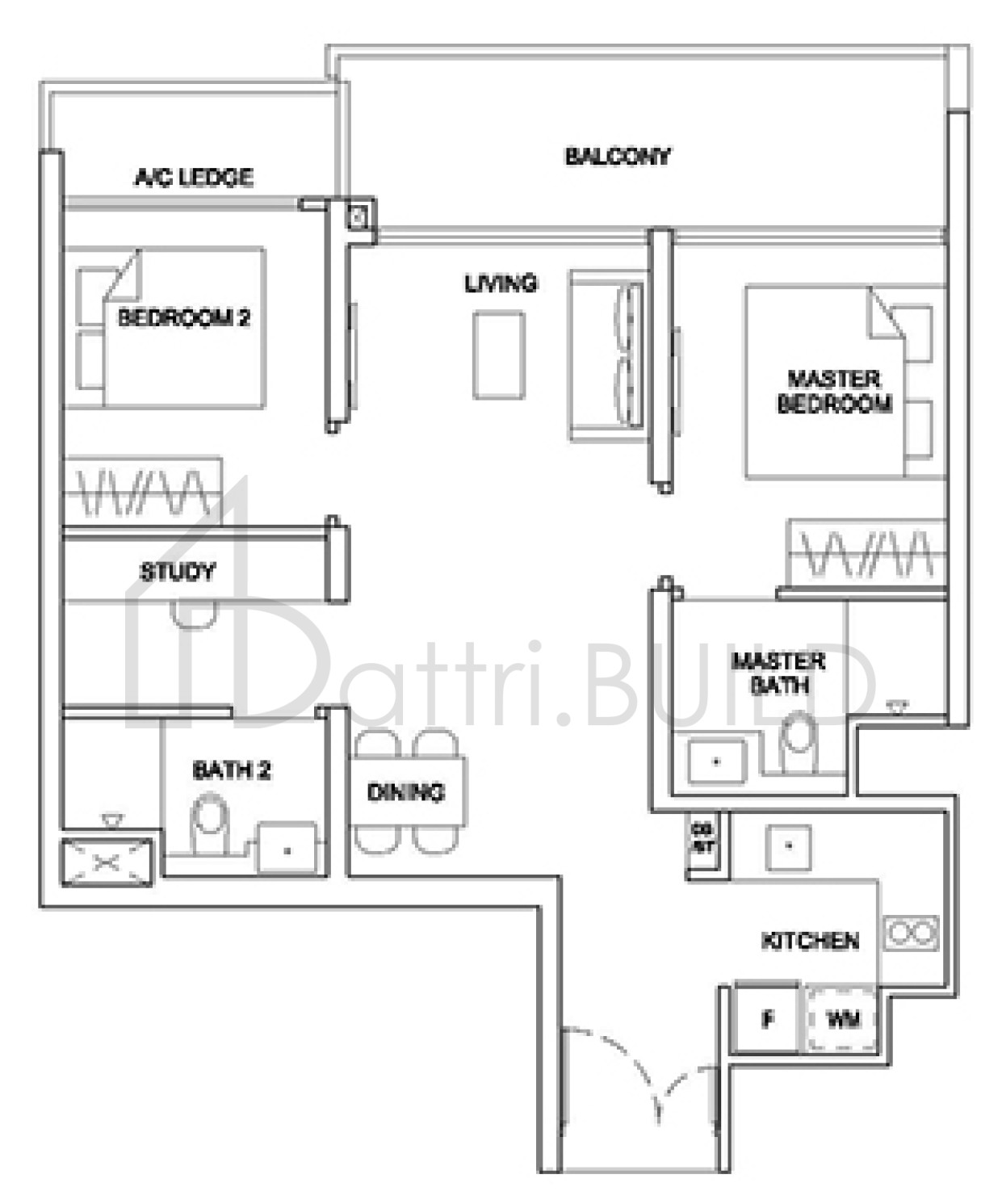 STIRLING RESIDENCES 2BR-S2 floorplan (watermarked)