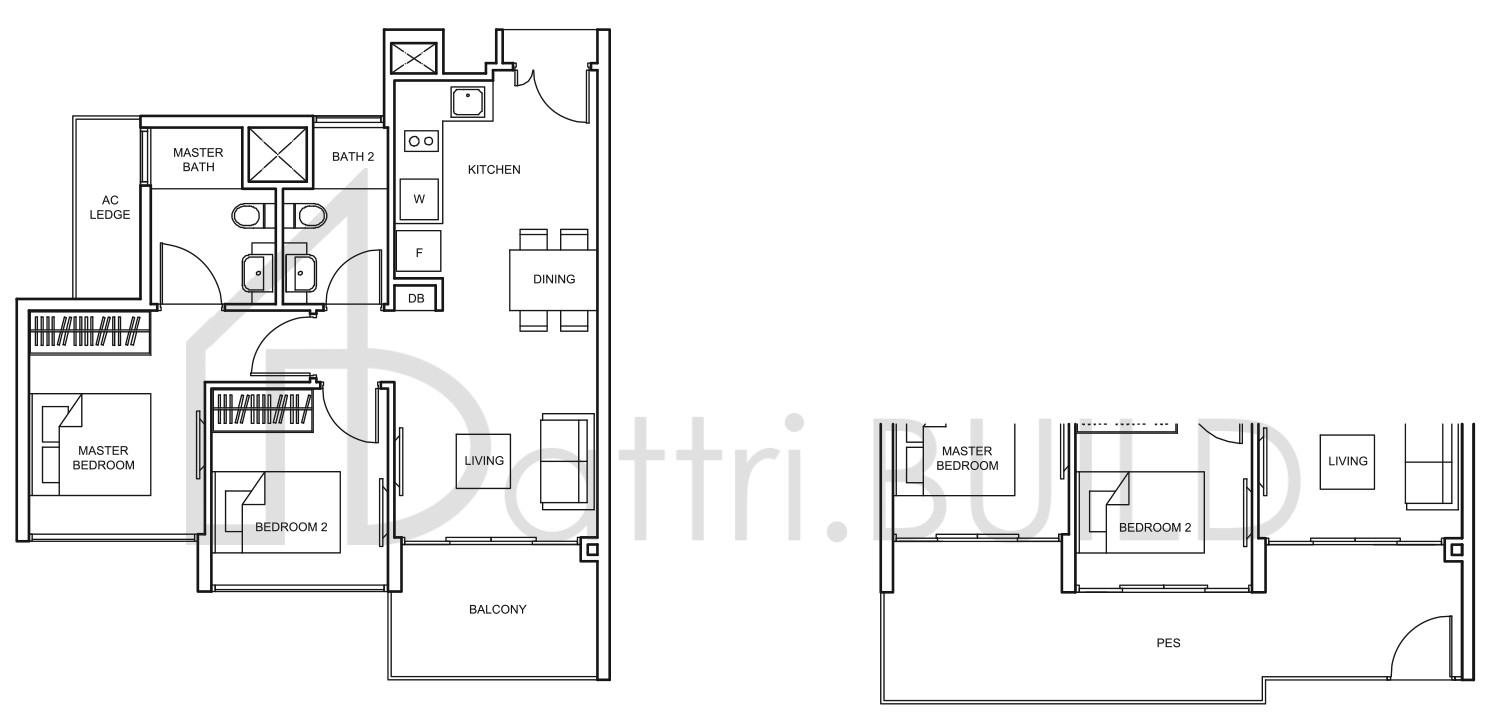 THE GLADES B8-P floorplan (watermarked)