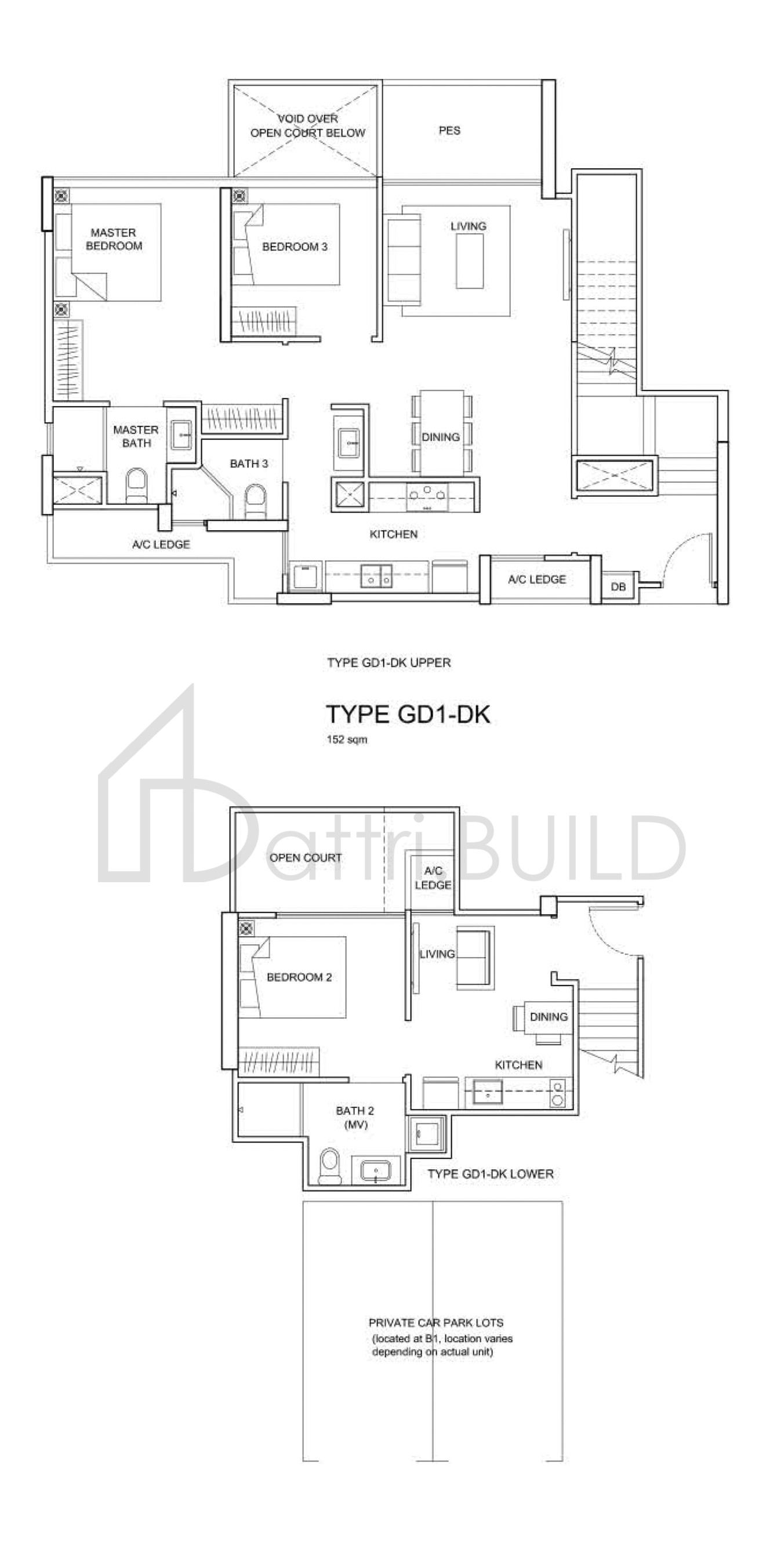 THE SANTORINI GD1-DK floorplan (watermarked)