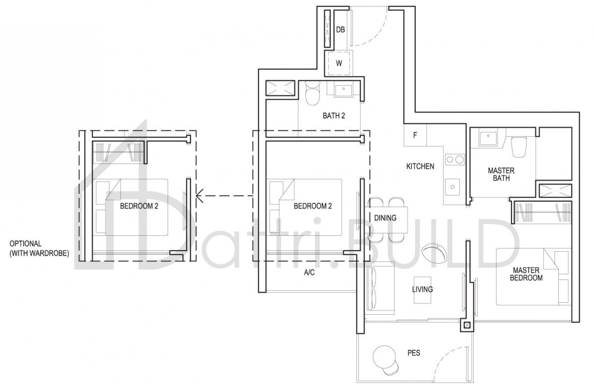 GRANDEUR PARK RESIDENCES 2d2-g floorplan (watermarked)