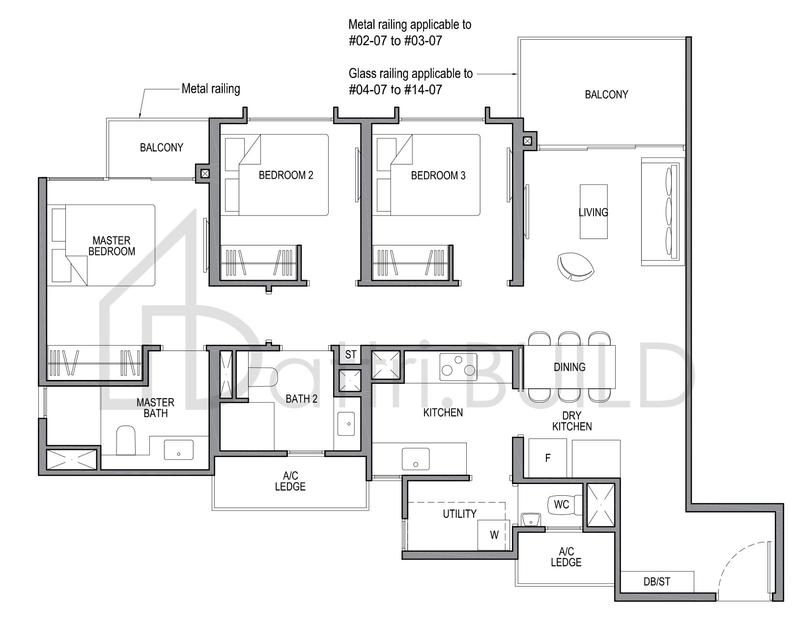 PARK COLONIAL 3D1a floorplan (watermarked)