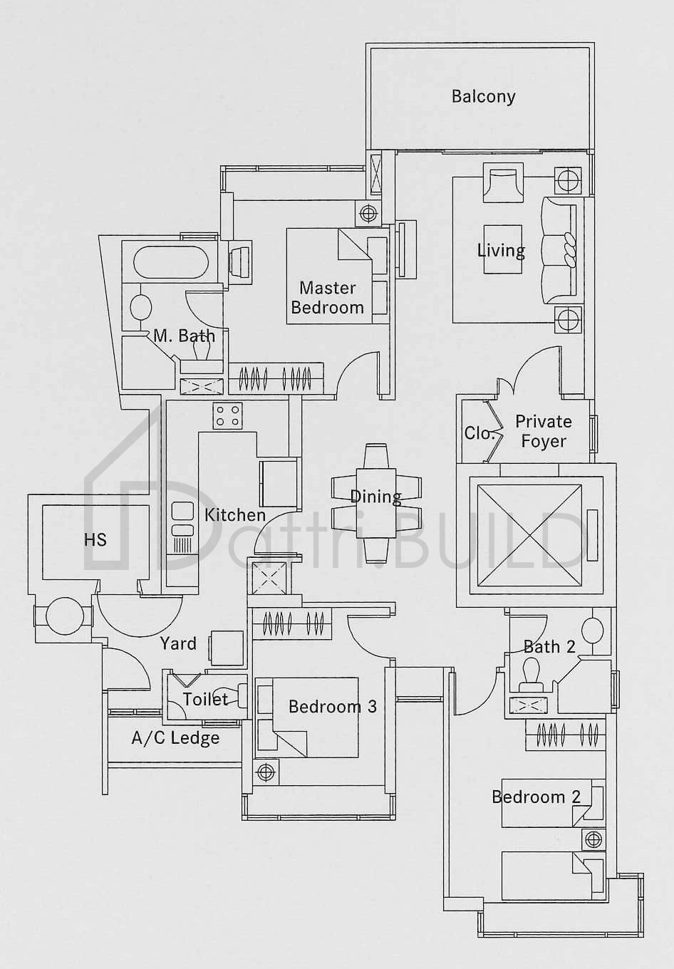 THE BELVEDERE B6 floorplan (watermarked)