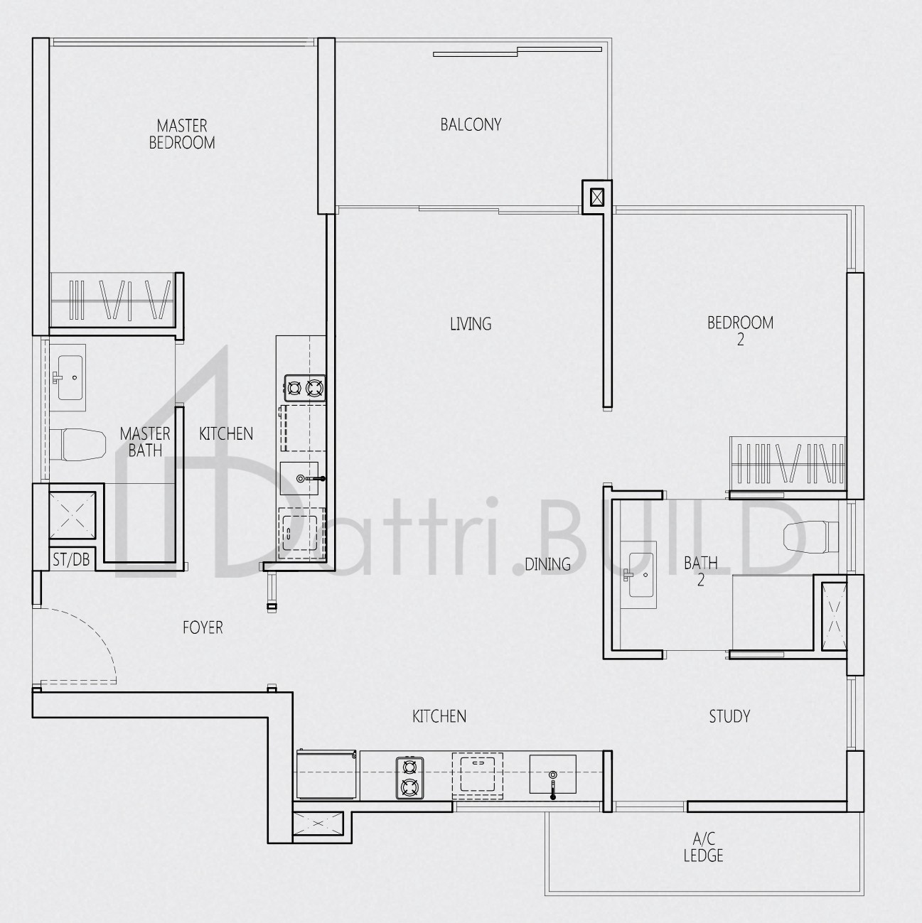 Q BAY RESIDENCES TR-BS floorplan (watermarked)