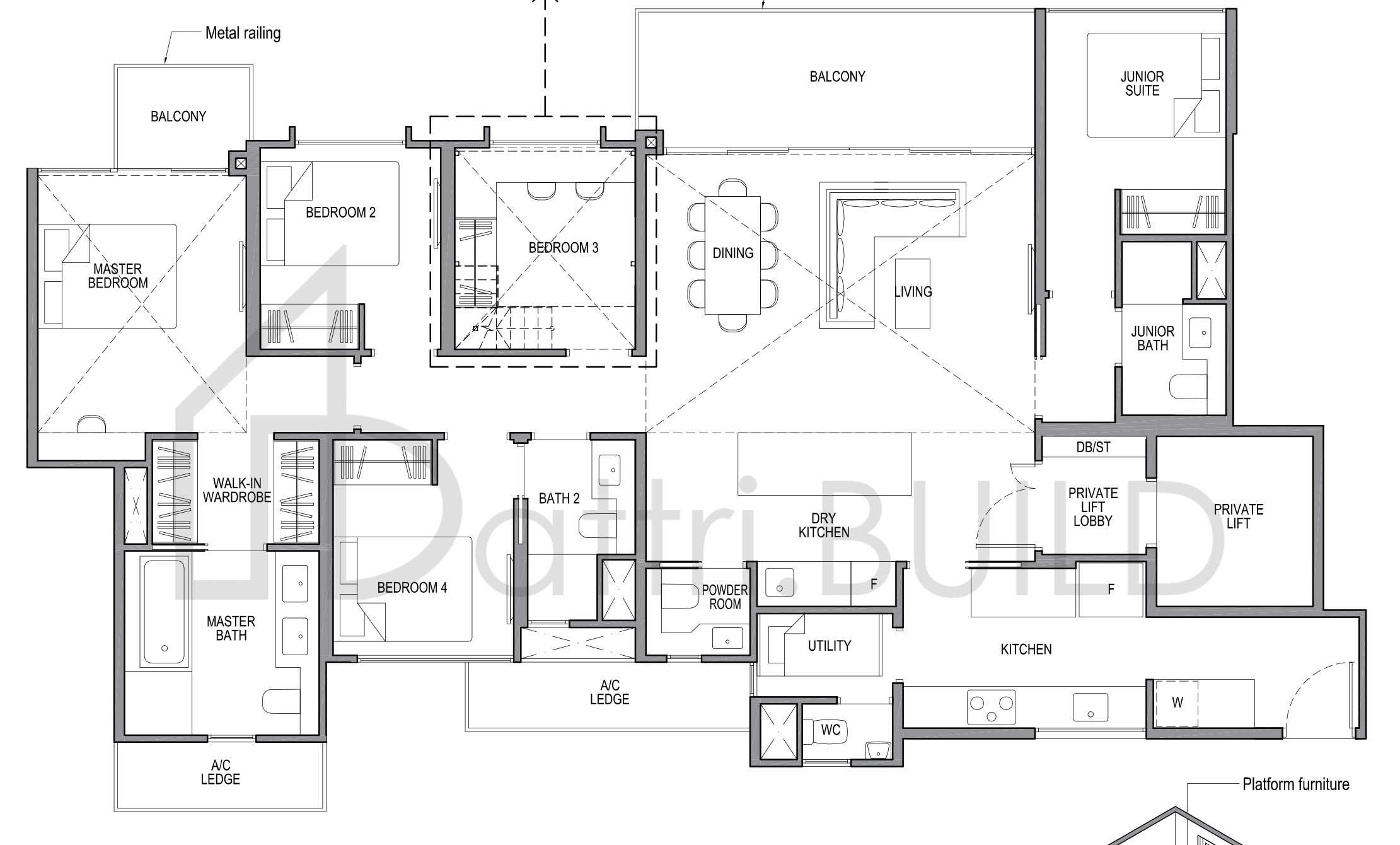 PARK COLONIAL 5L1-PH floorplan (watermarked)
