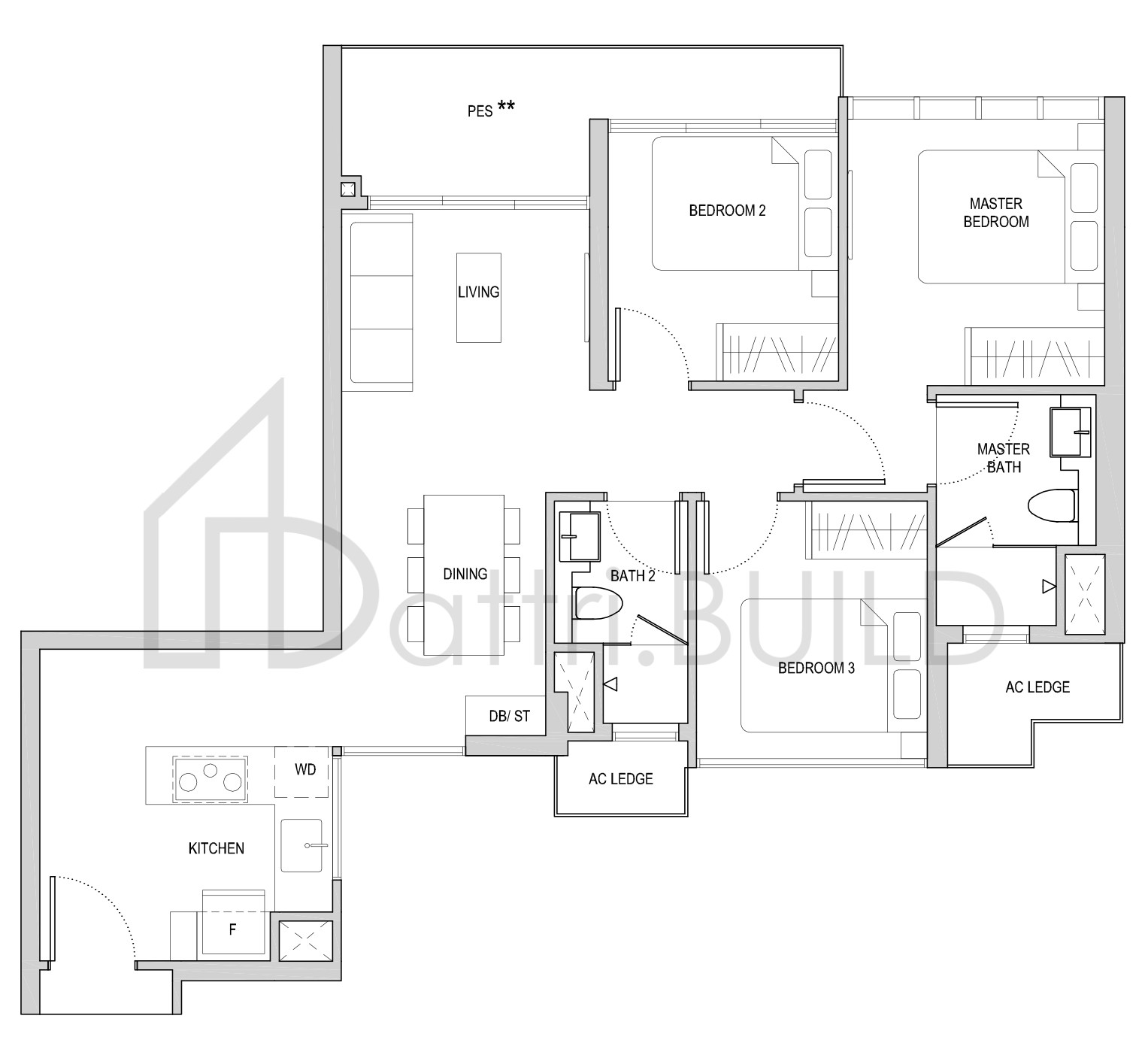 AFFINITY AT SERANGOON C2(a)(PES) floorplan (watermarked)