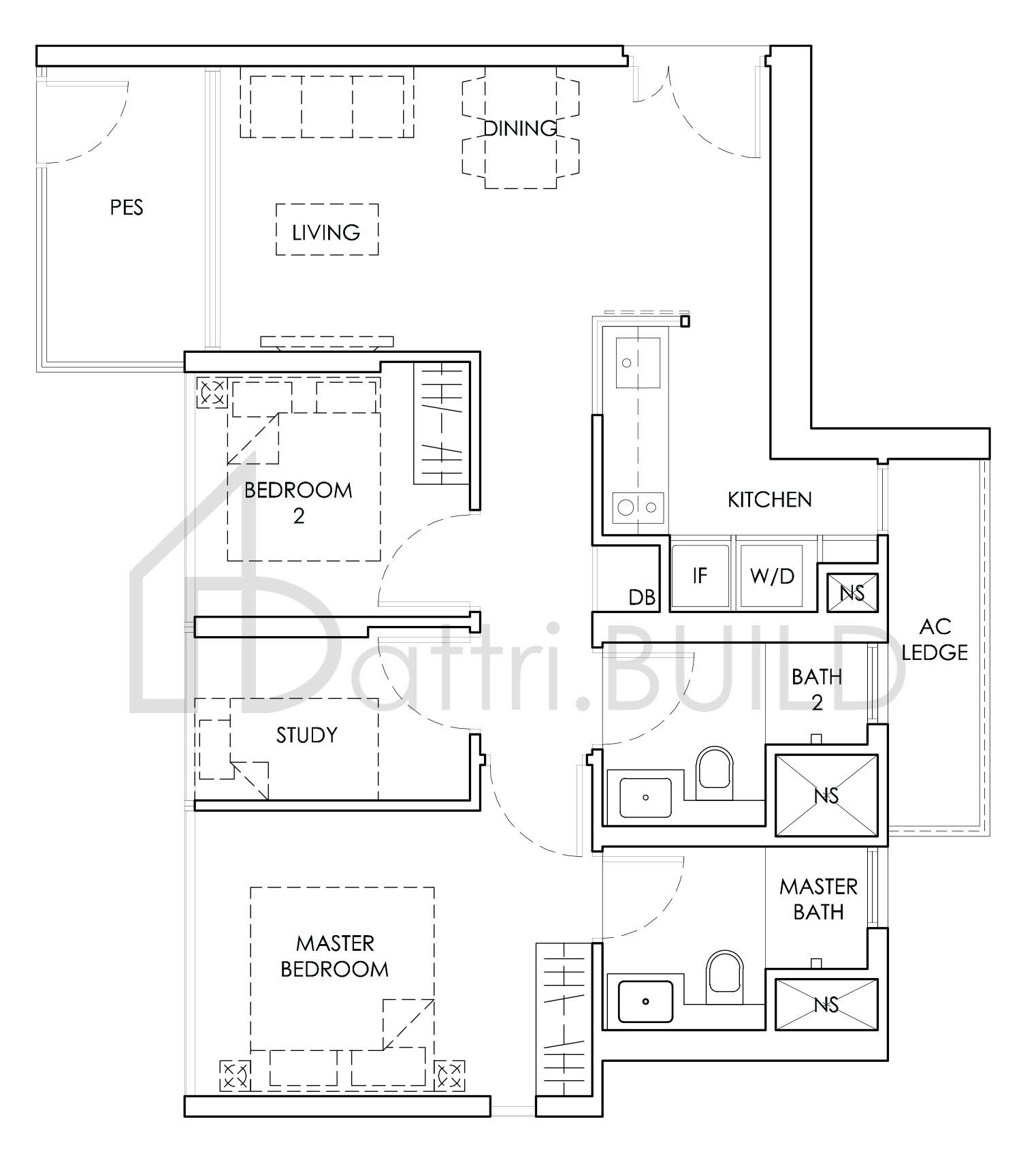 MONT BOTANIK RESIDENCE A4-P floorplan (watermarked)