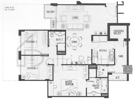 EUPHONY GARDENS C1-2(111) floorplan (watermarked)