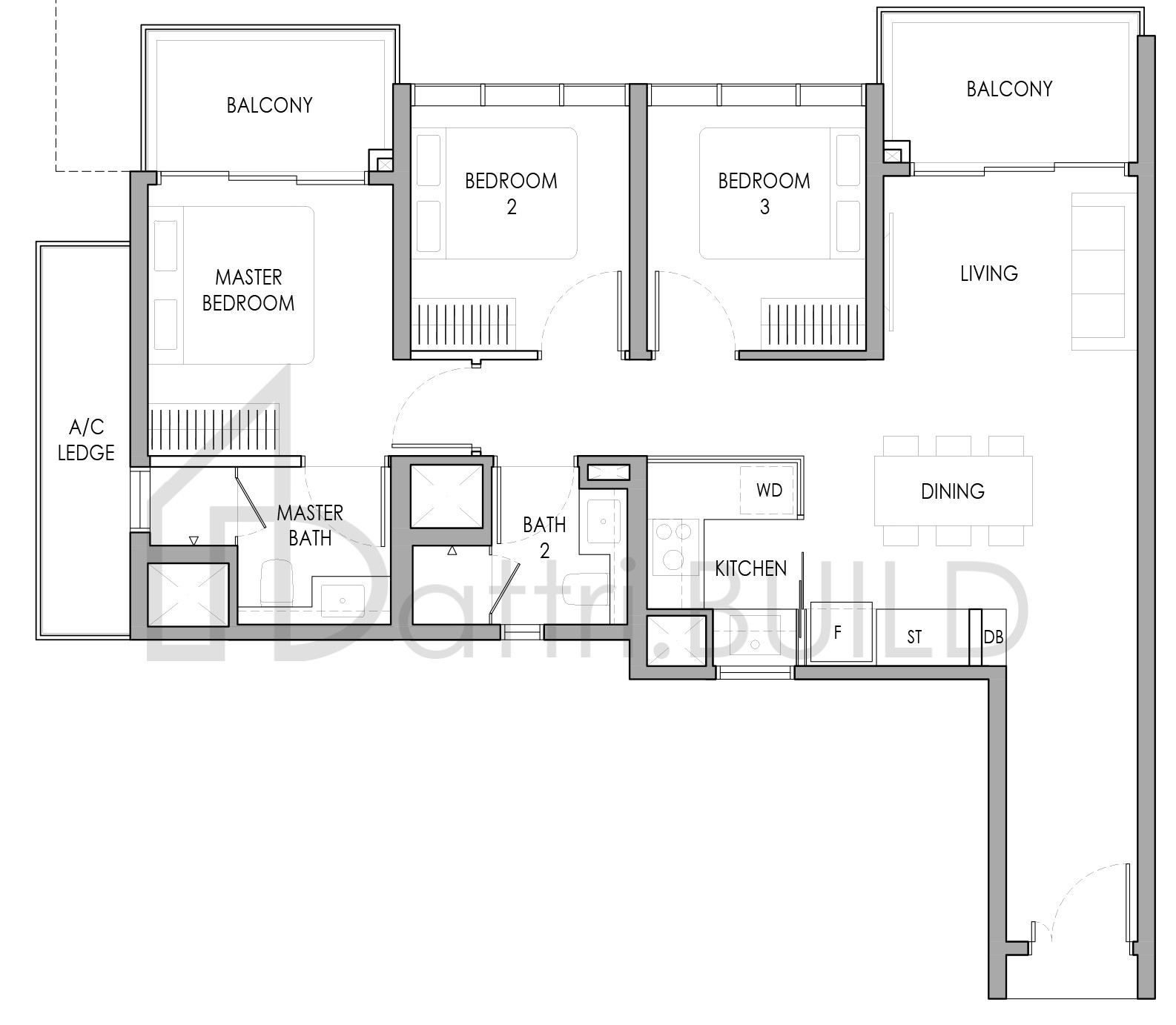 SENGKANG GRAND RESIDENCES C2a floorplan (watermarked)