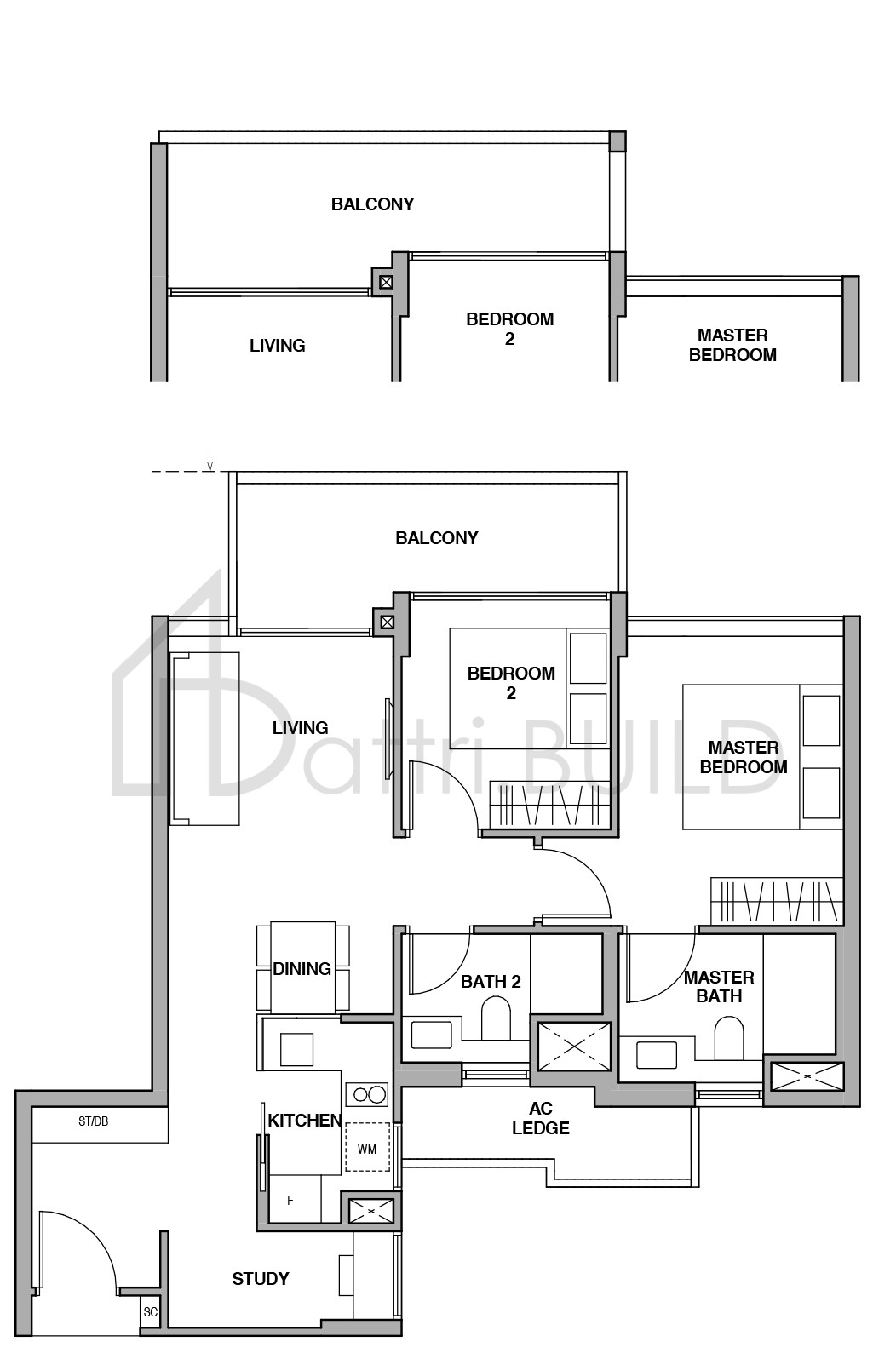 ROYALGREEN BS-2(h) floorplan (watermarked)