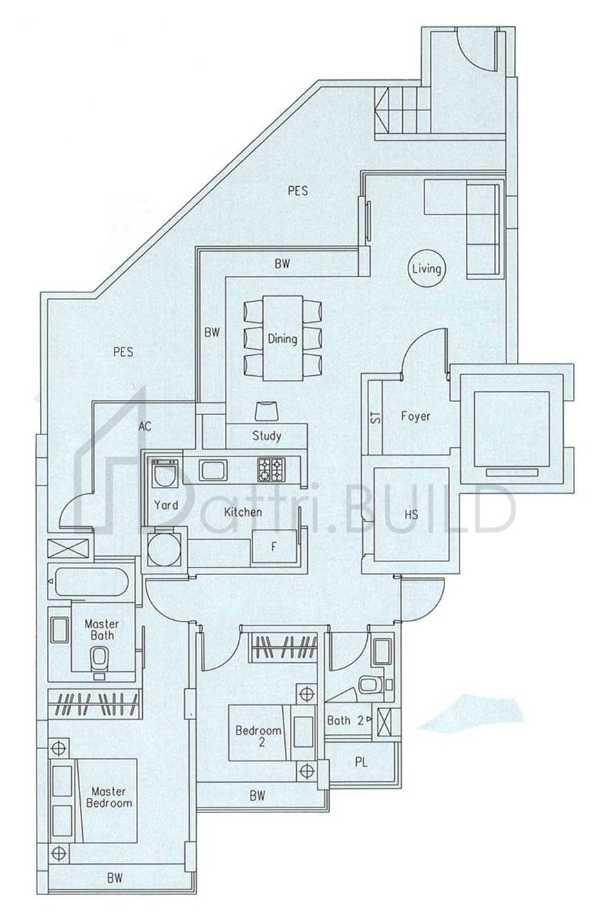 THE BEVERLY A2-G floorplan (watermarked)