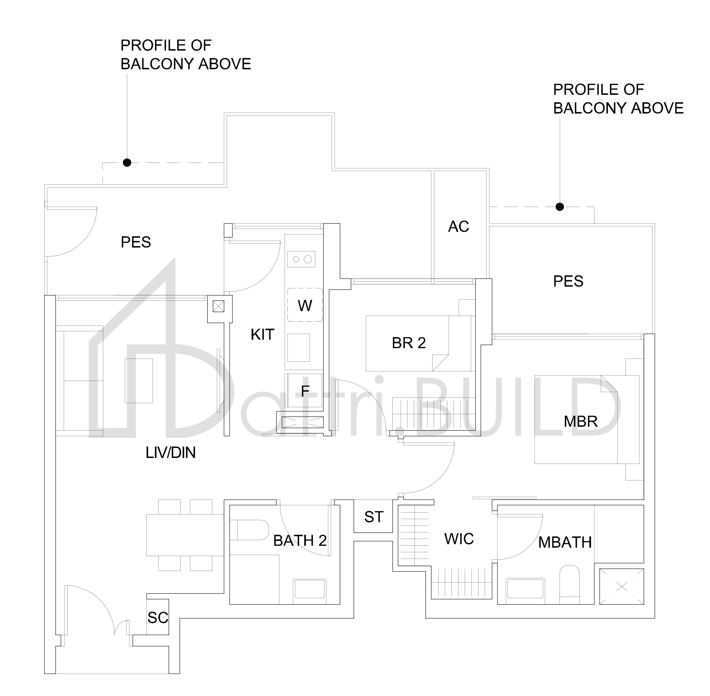 SKY VUE B2d1(P)(2-br Suite) floorplan (watermarked)