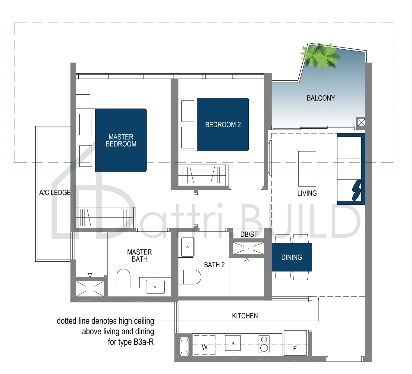 LAKE GRANDE B3a floorplan (watermarked)