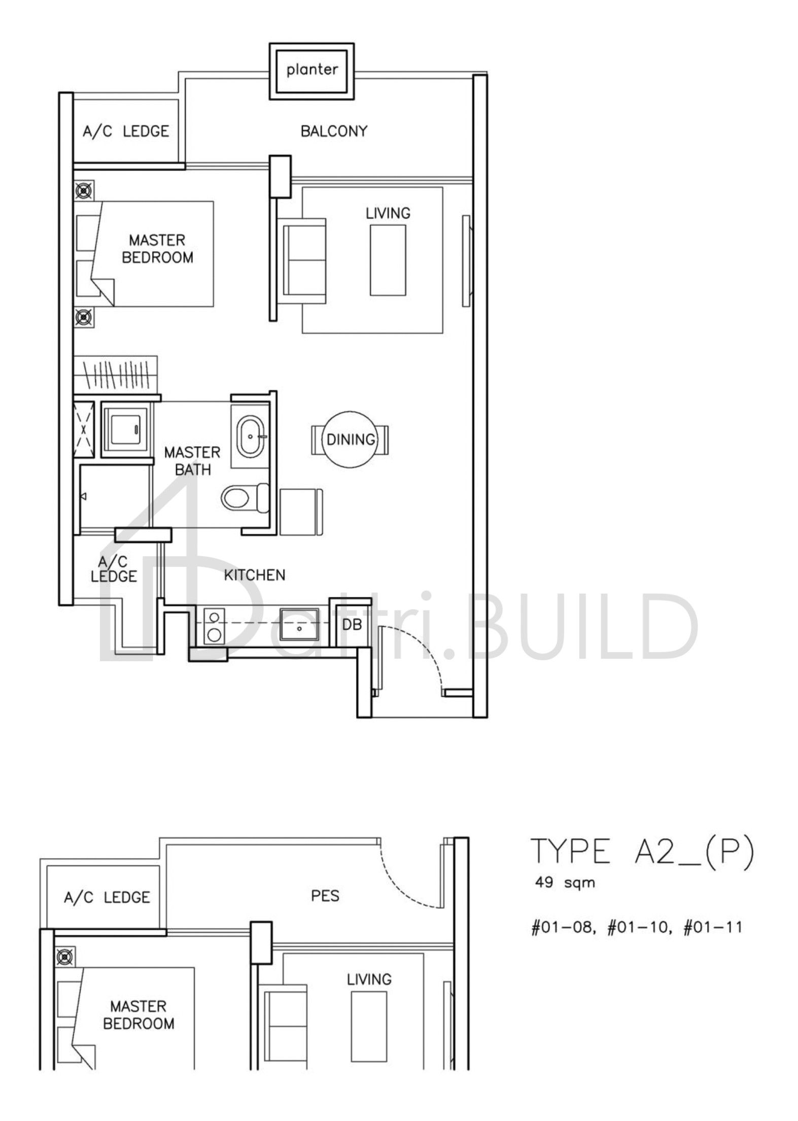 THE SANTORINI A2P floorplan (watermarked)