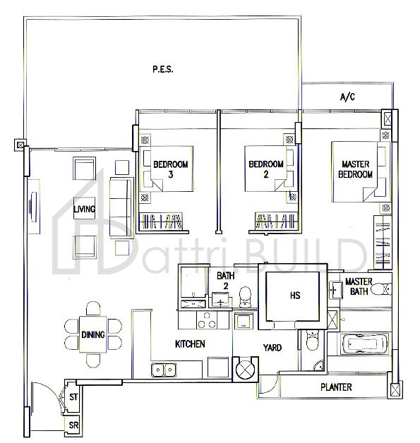 THE CALROSE B6P floorplan (watermarked)
