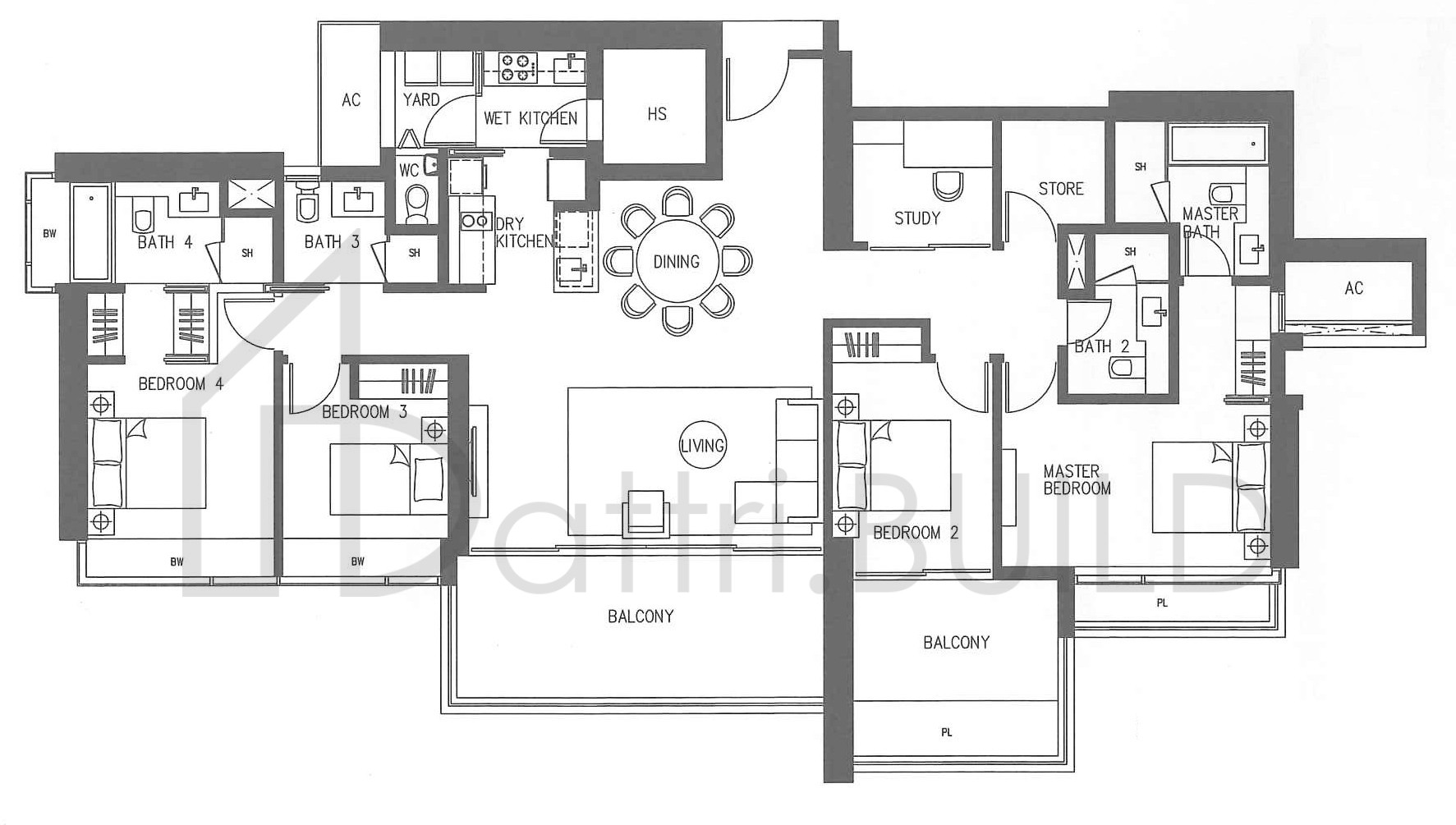 CONCOURSE SKYLINE D1-h floorplan (watermarked)