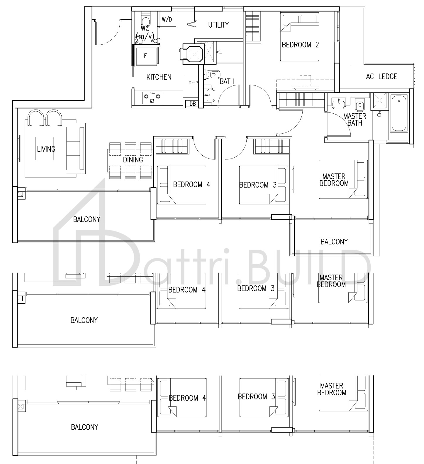 THE SKYWOODS 4 C1 floorplan (watermarked)