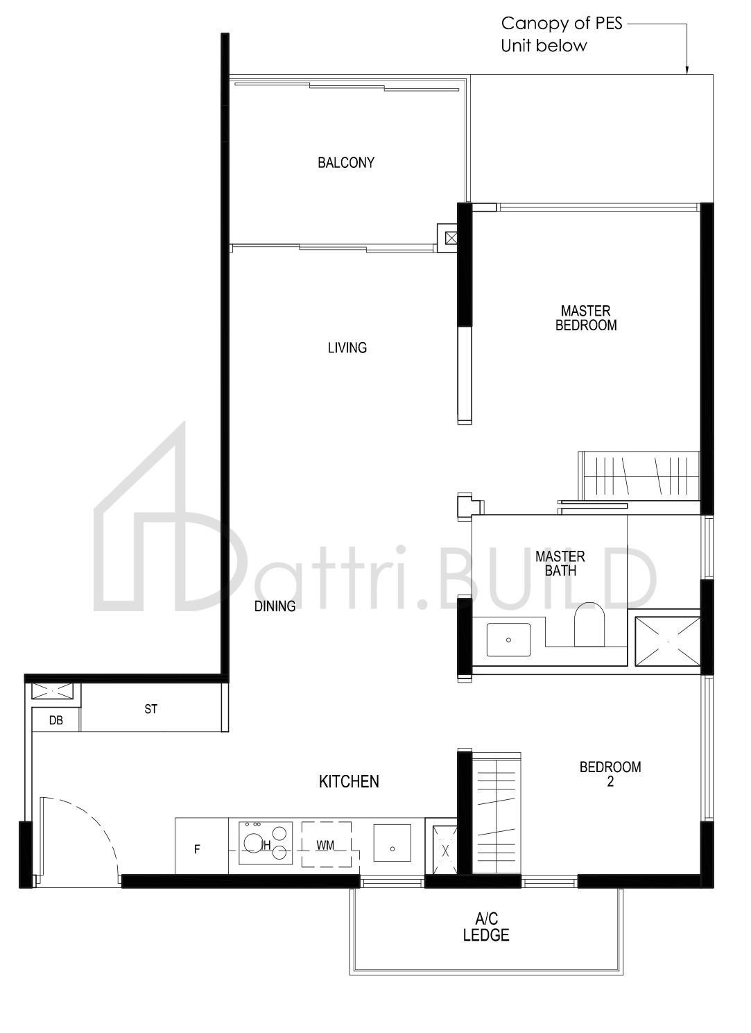 DAINTREE RESIDENCE B1b floorplan (watermarked)