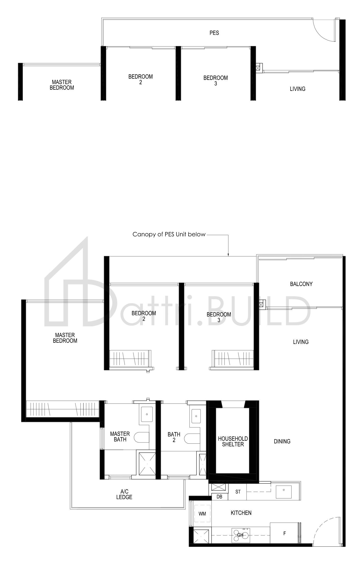 DAINTREE RESIDENCE C2-P floorplan (watermarked)