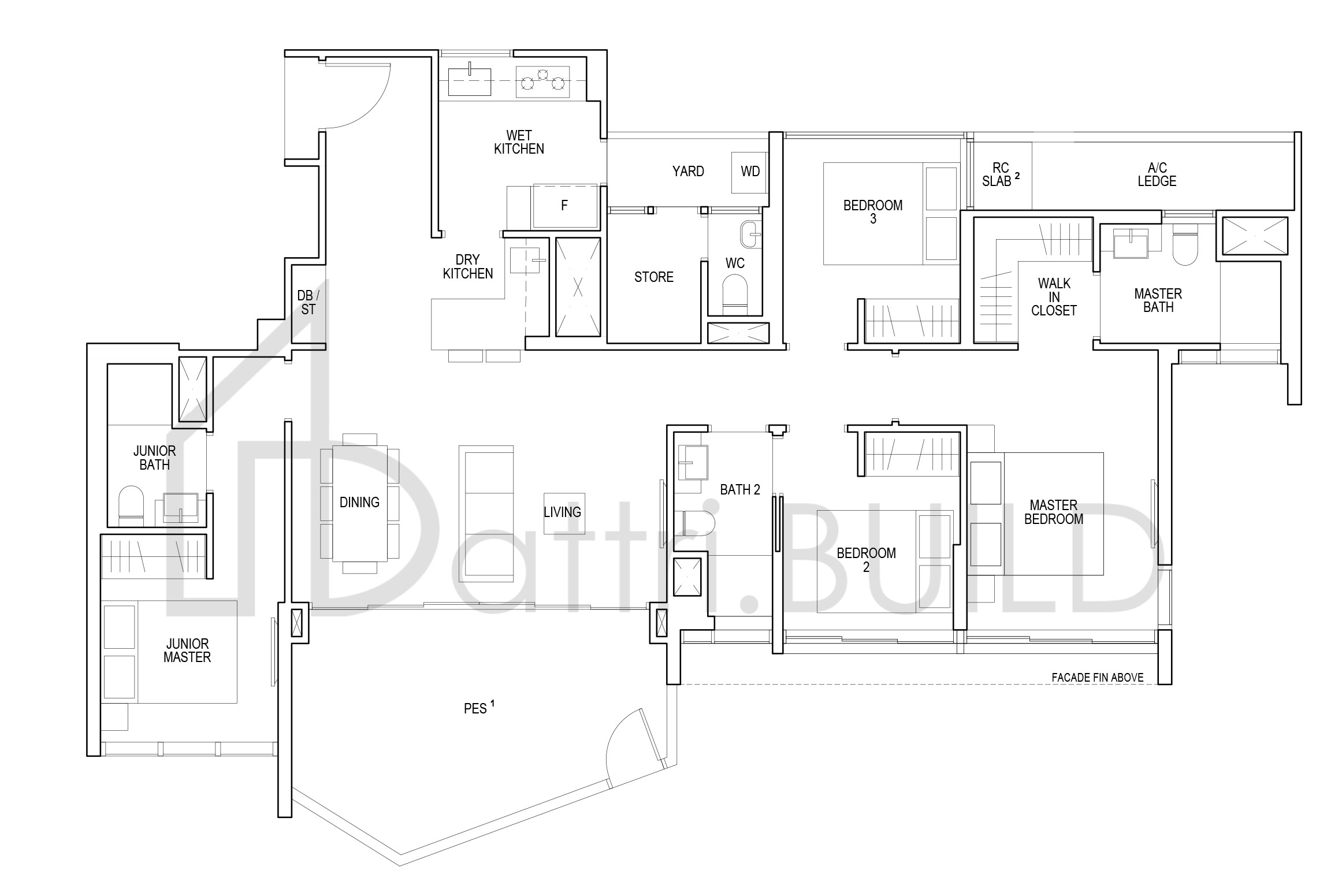 RIVERFRONT RESIDENCES DP1-P floorplan (watermarked)