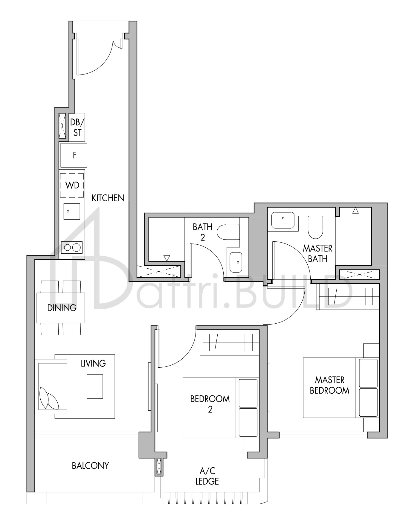 THE TRE VER B5 floorplan (watermarked)