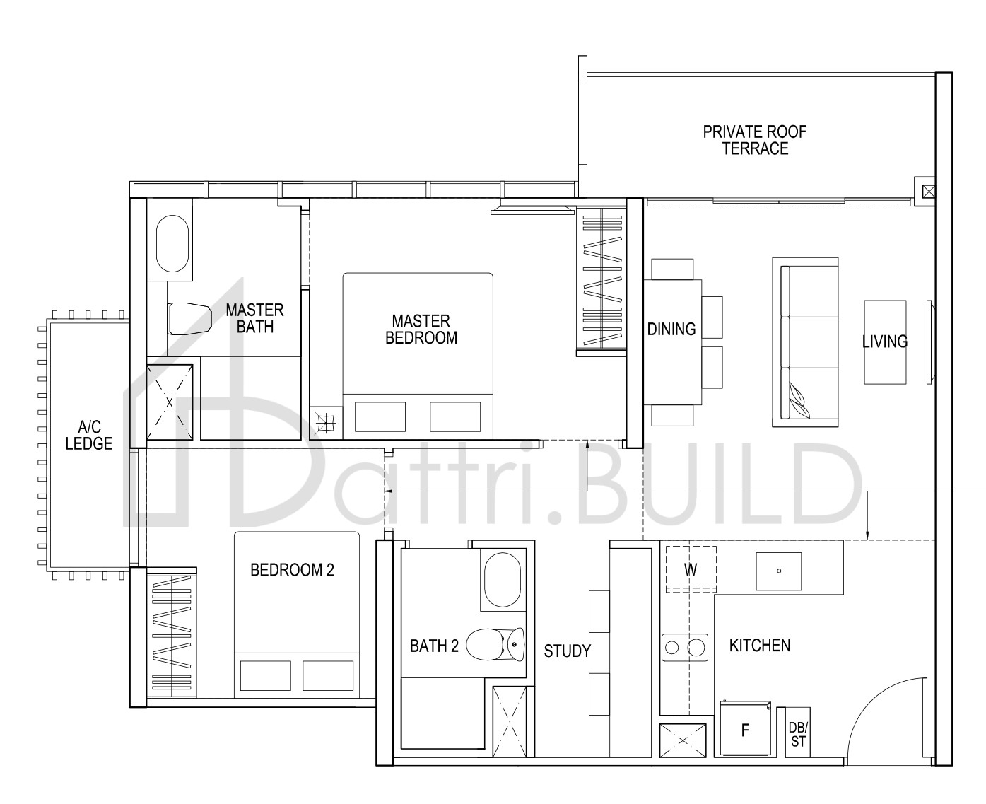 THE POIZ RESIDENCES U BS1 floorplan (watermarked)