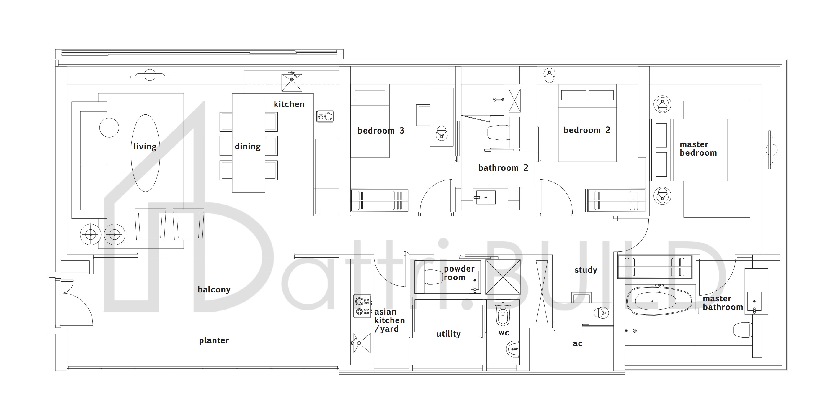 OUE TWIN PEAKS Tower 1, C2 floorplan (watermarked)