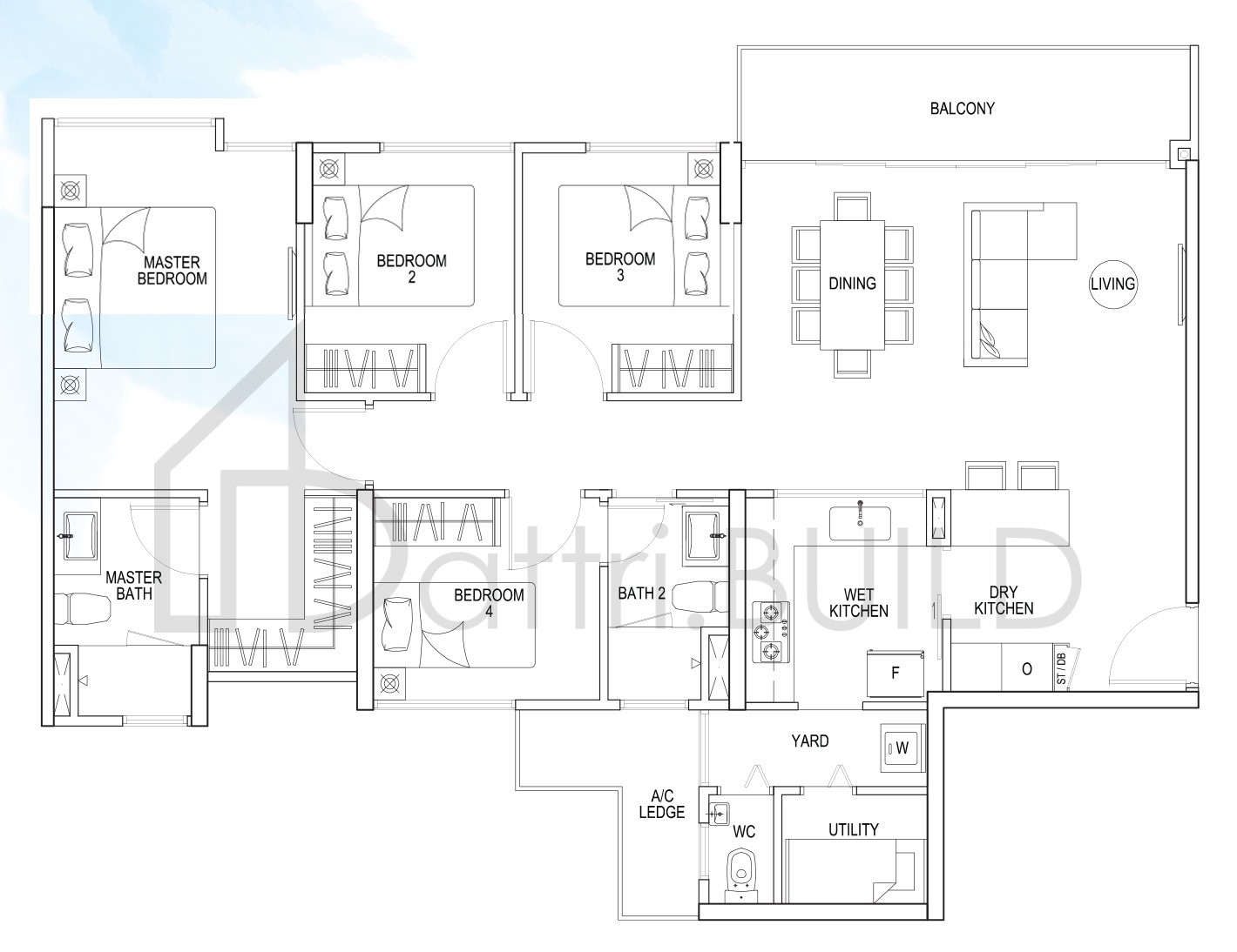 THE RAINFOREST C1c floorplan (watermarked)