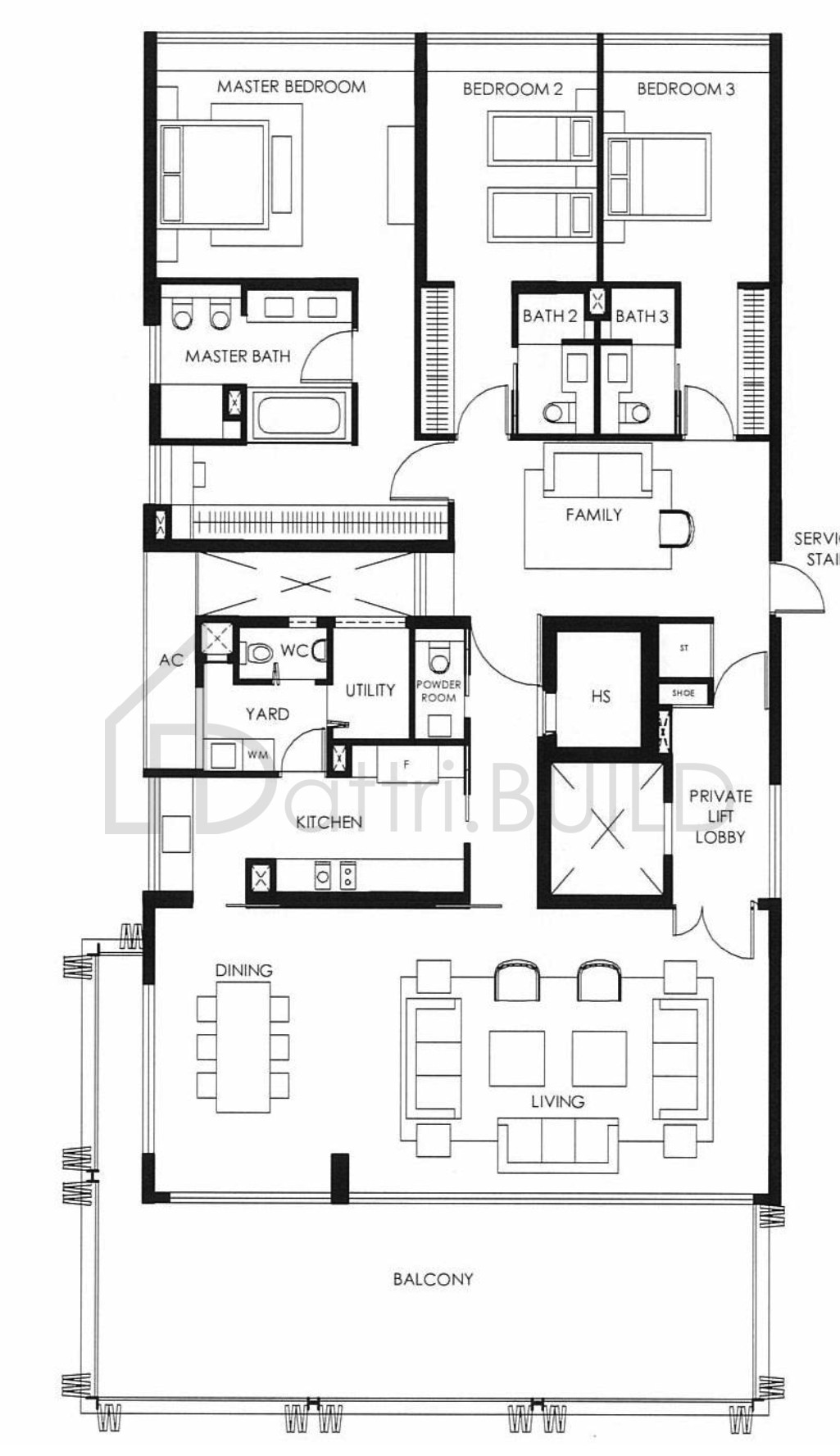 THE NASSIM B3 floorplan (watermarked)