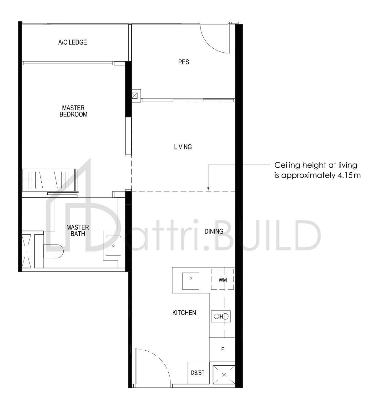 DAINTREE RESIDENCE A1c-P floorplan (watermarked)